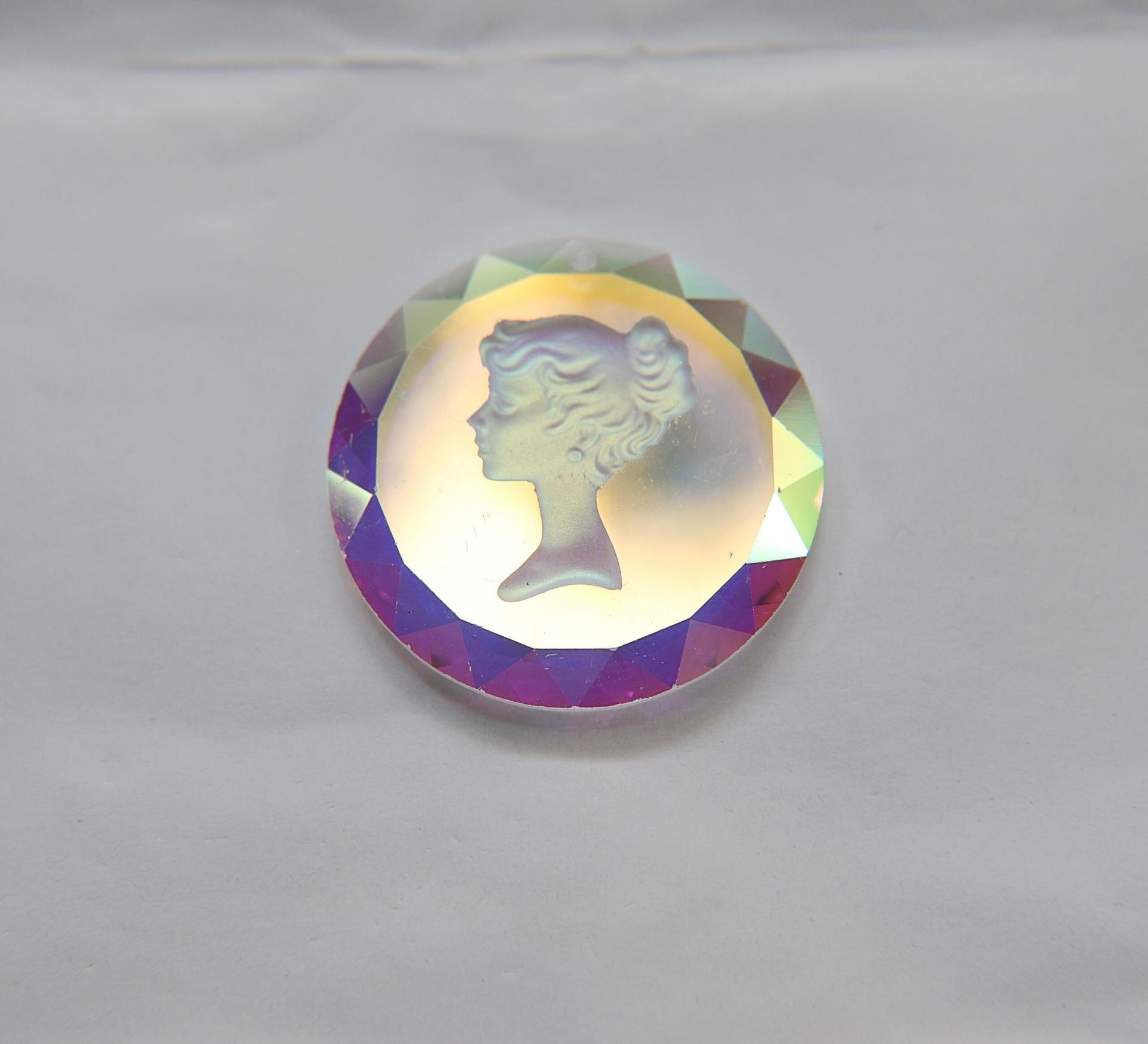 30 MM Swarovski Decorative Crystal Pendant Beads in Crystal AB vintage findings, jewelry making