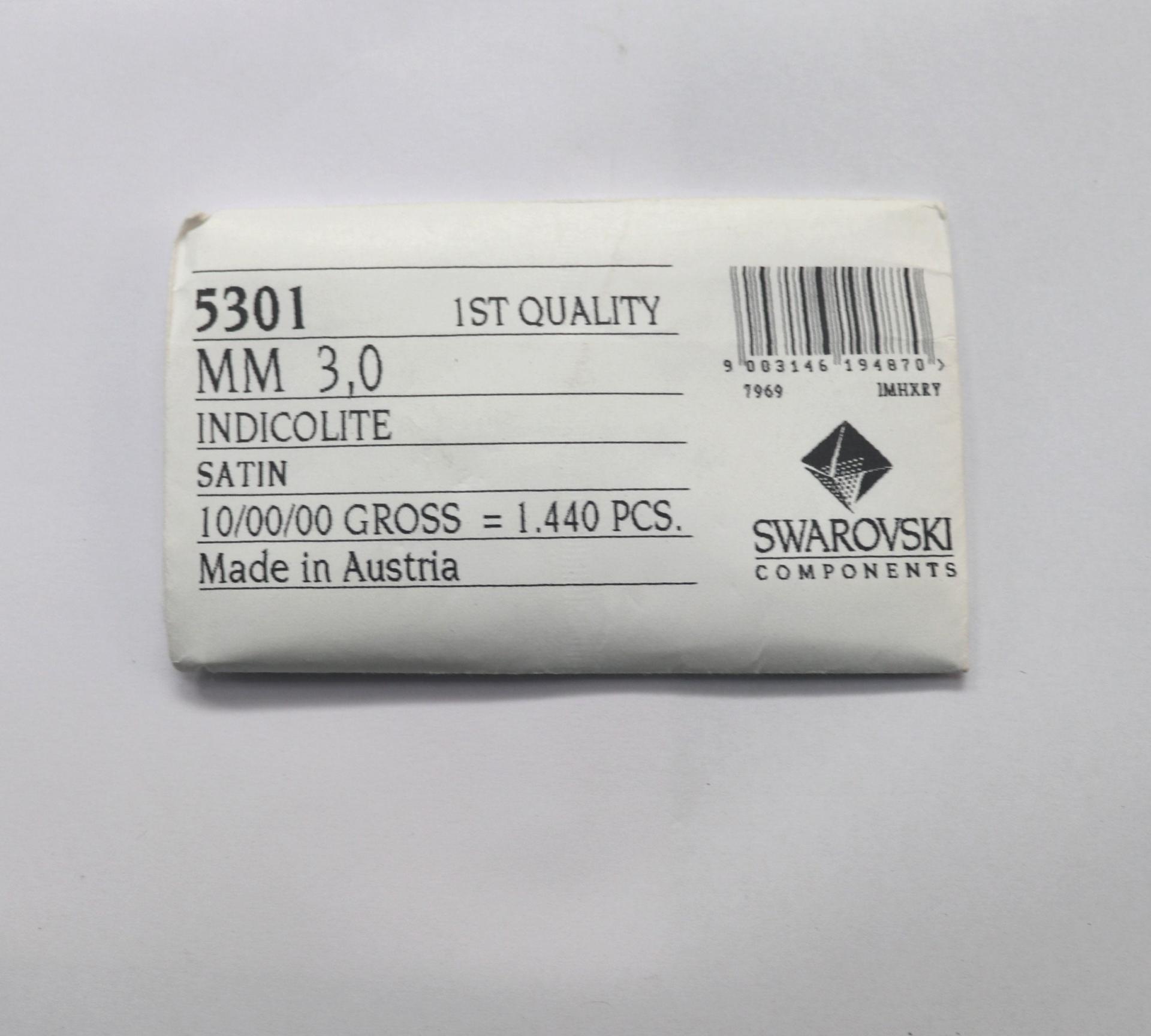 3mm Indicolite Satin Swarovski Bicone 5301 Beads 36/72/144/432/720 Pieces Jewelry findings, embroidery materials, jewelry making
