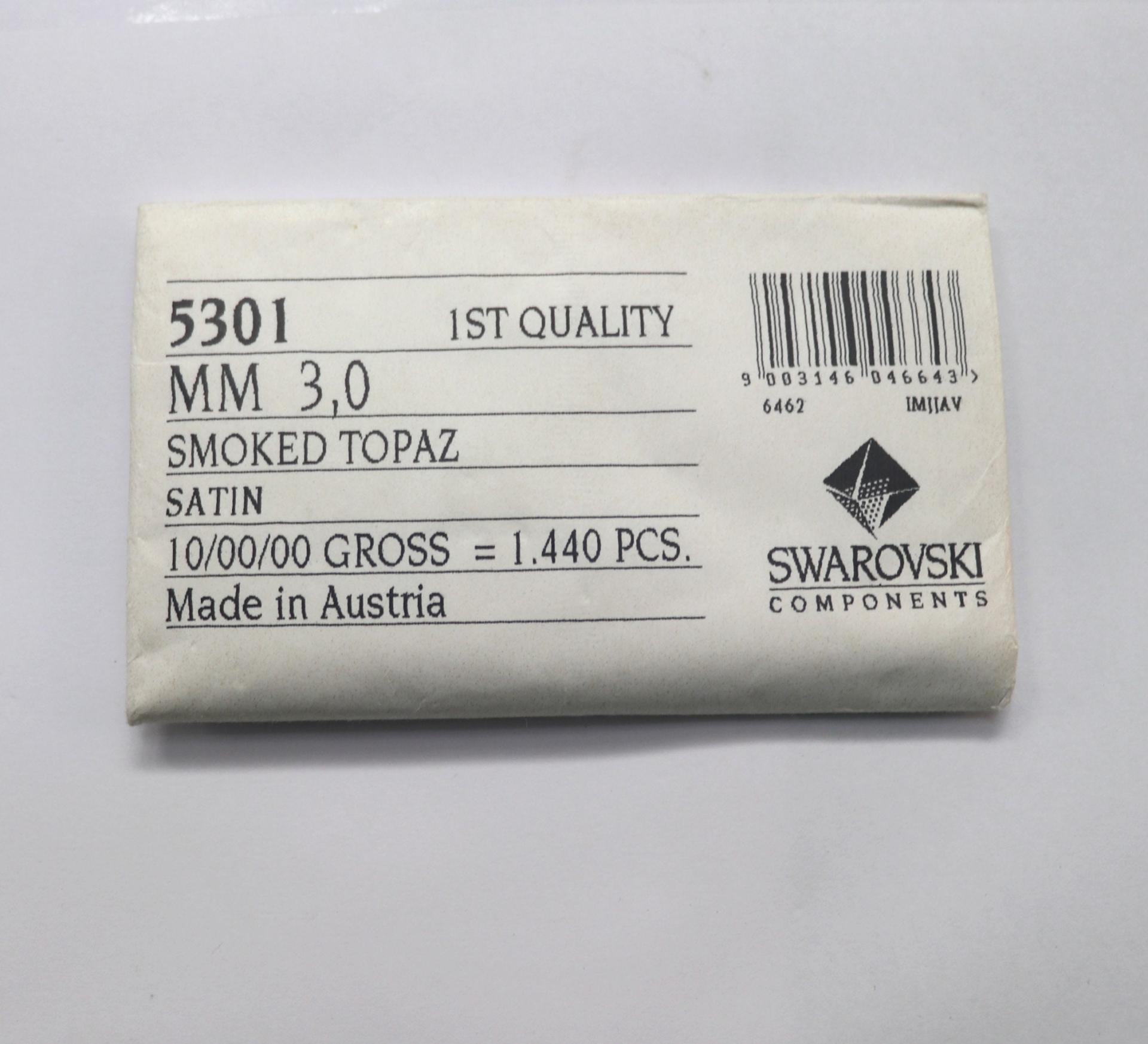 3mm Smoked Topaz Satin Swarovski Bicone 5301 Beads 36/72/144/432/720 Pieces Jewelry findings, embroidery materials, jewelry making
