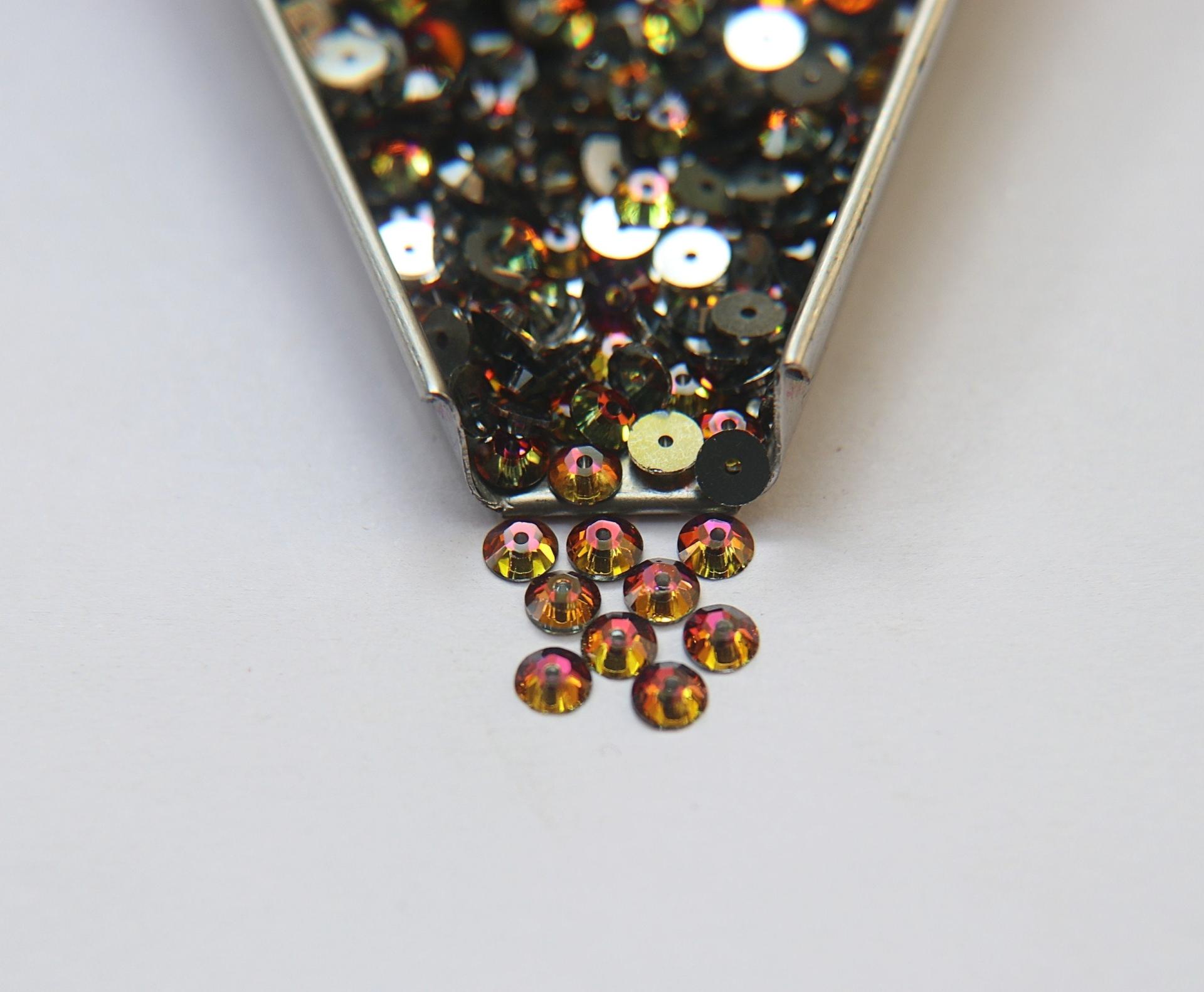 4mm Swarovski Crystal Volcano Round Beads Spacers Sew-On Style 3128 or 3112 or 3000 36/72/144/1440 Pieces, embroidery materials