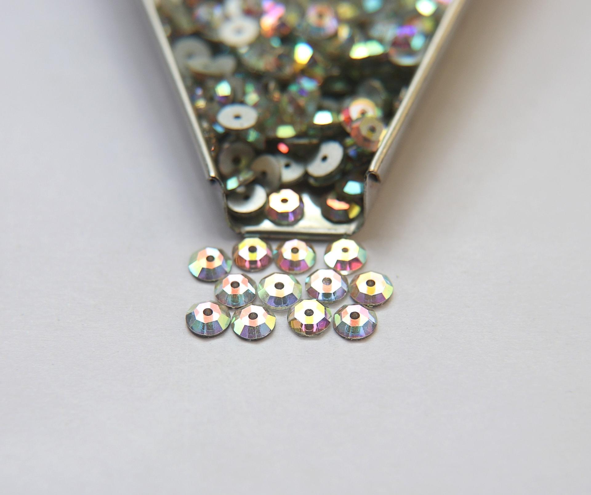 Crystal AB-Preciosa Flatback Rhinestones (Choose Size)