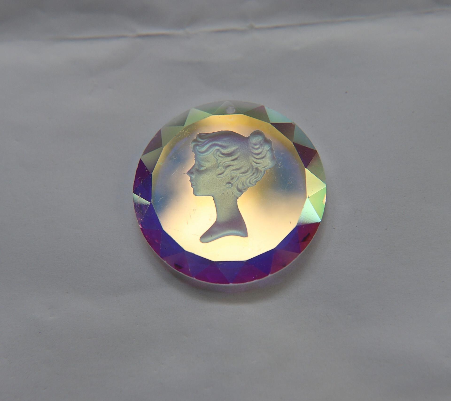 30 MM Swarovski Decorative Crystal Pendant Beads in Crystal AB vintage findings, jewelry making