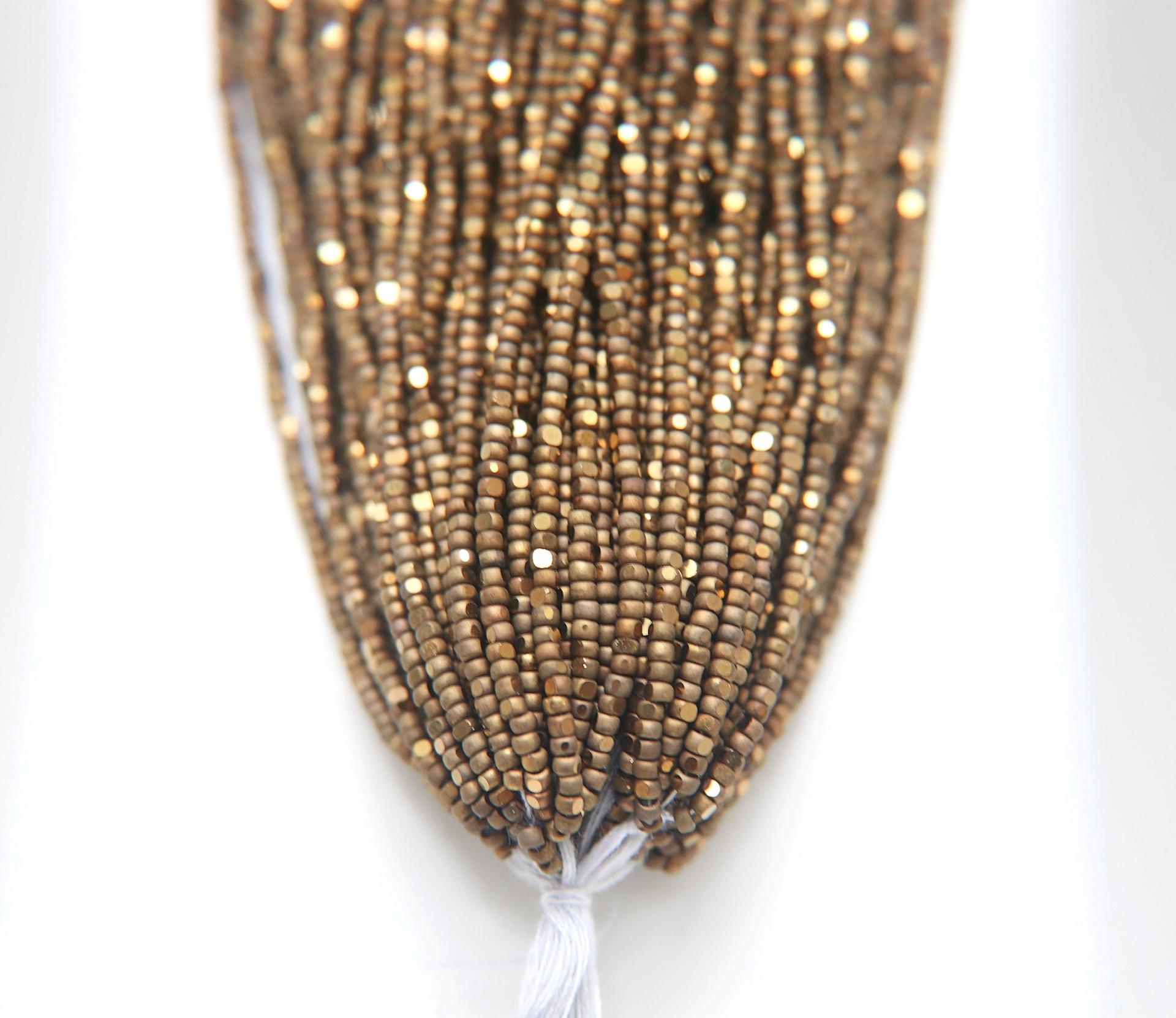 11/0 Hanks Charlotte Cut Beads MATT Dorado 1/5/25/50/100 Hanks PREMIUM Seed Beads, Native Supplies