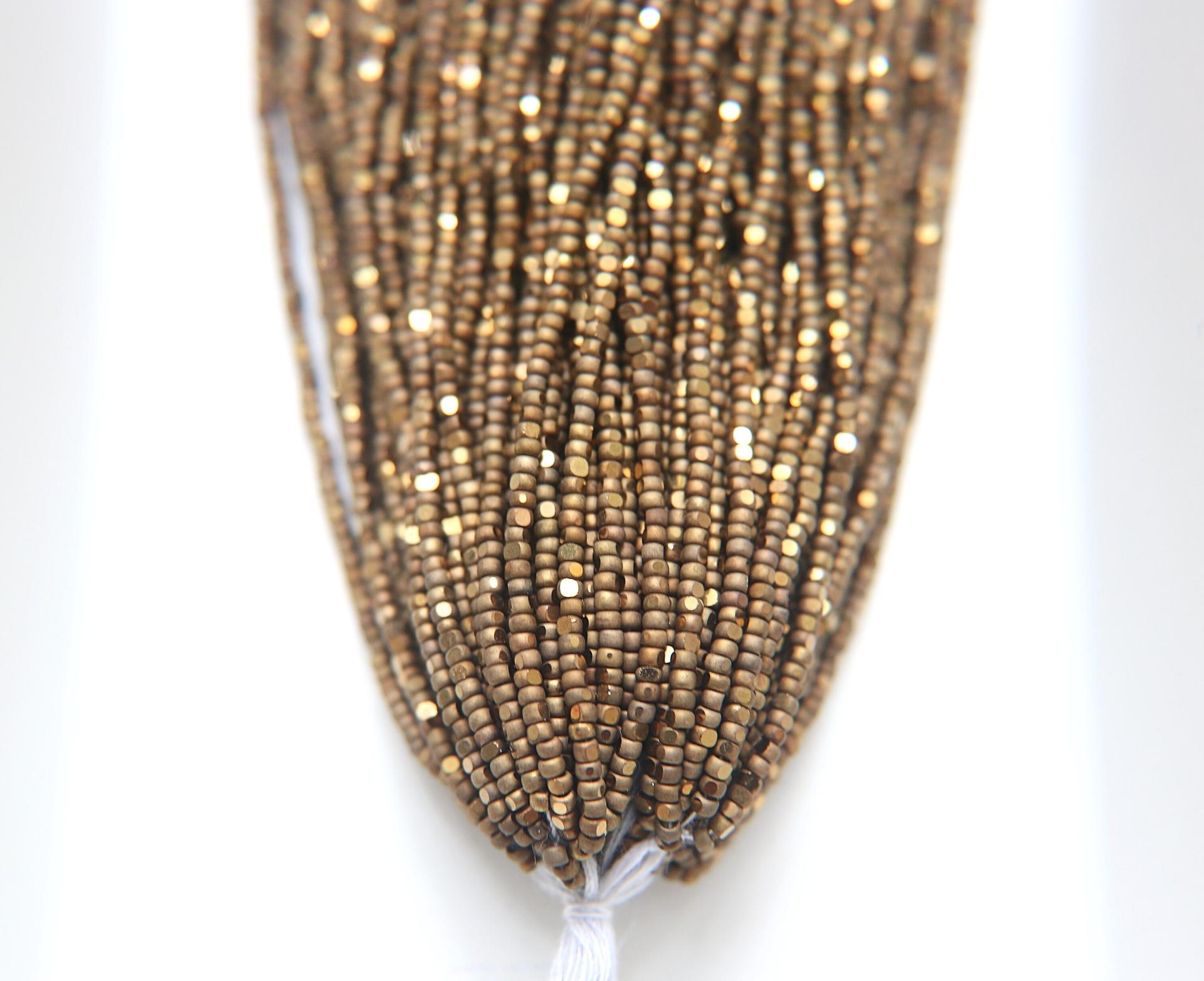 11/0 Hanks Charlotte Cut Beads MATT Dorado 1/5/25/50/100 Hanks PREMIUM Seed Beads, Native Supplies
