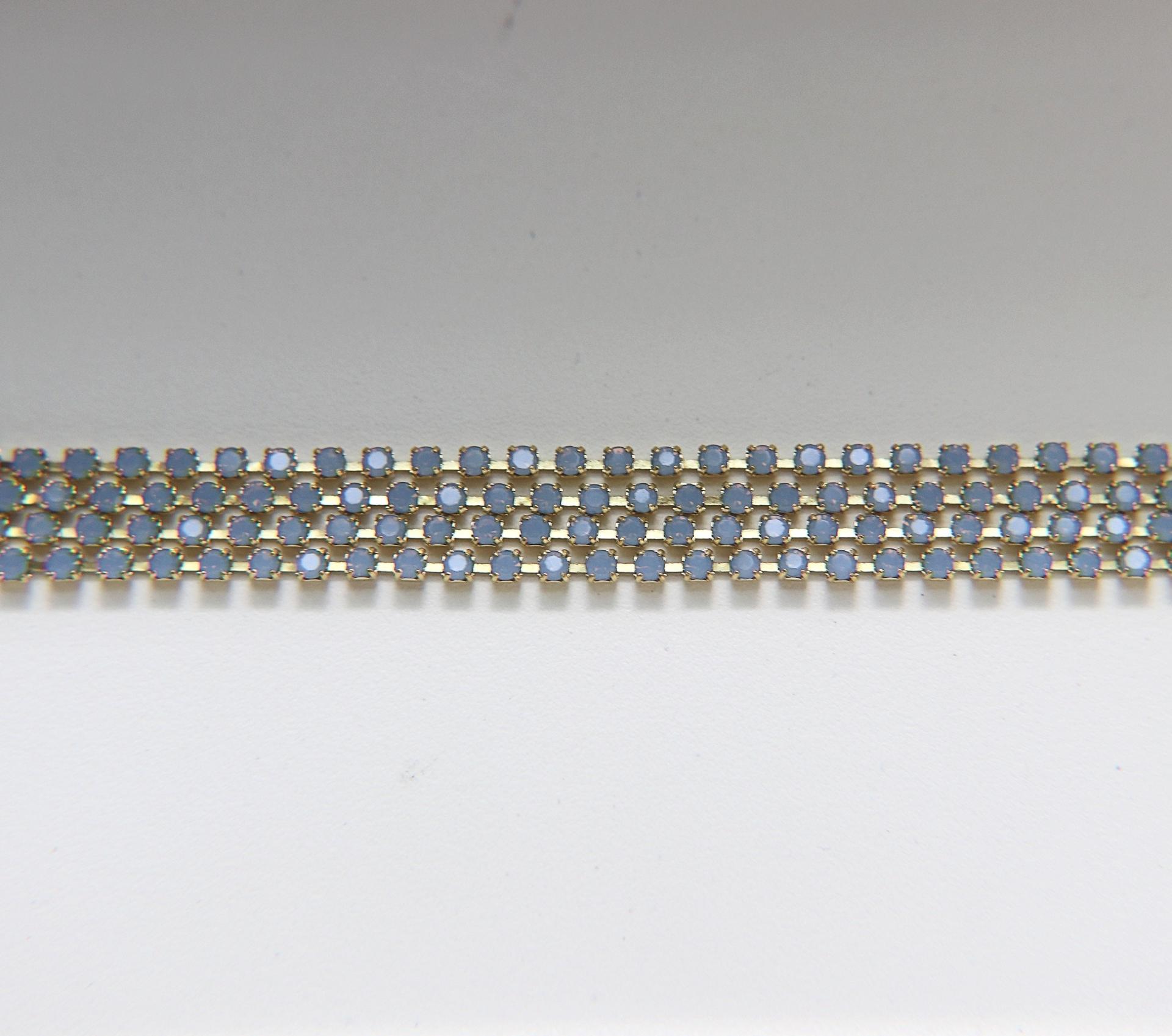 10PP PRECIOSA Cup Chain Clear Rhinestone Cup Chain 1.6mm - Brass Setting - Crystal Clear 0.5/1/2/5 Meters Nail Art