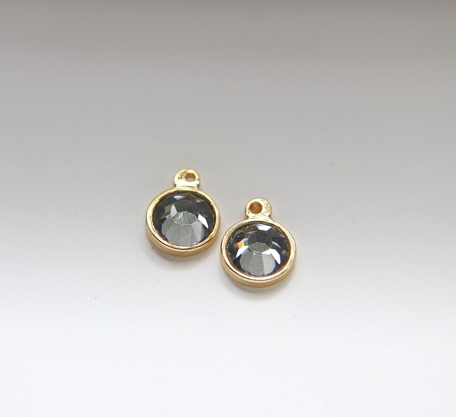 Swarovski 10mm Round setting drop one loop (4 Colours) 12/24/100/500 Pieces jewelry supplies