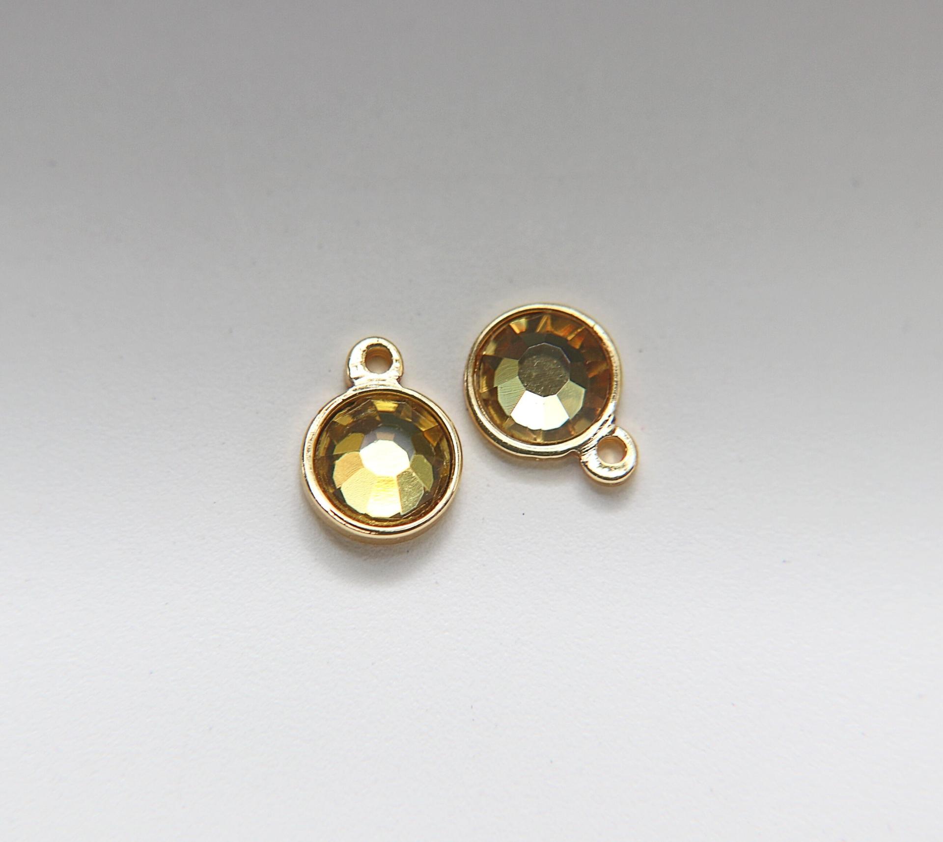 Swarovski 10mm Round setting drop one loop (4 Colours) 12/24/100/500 Pieces jewelry supplies