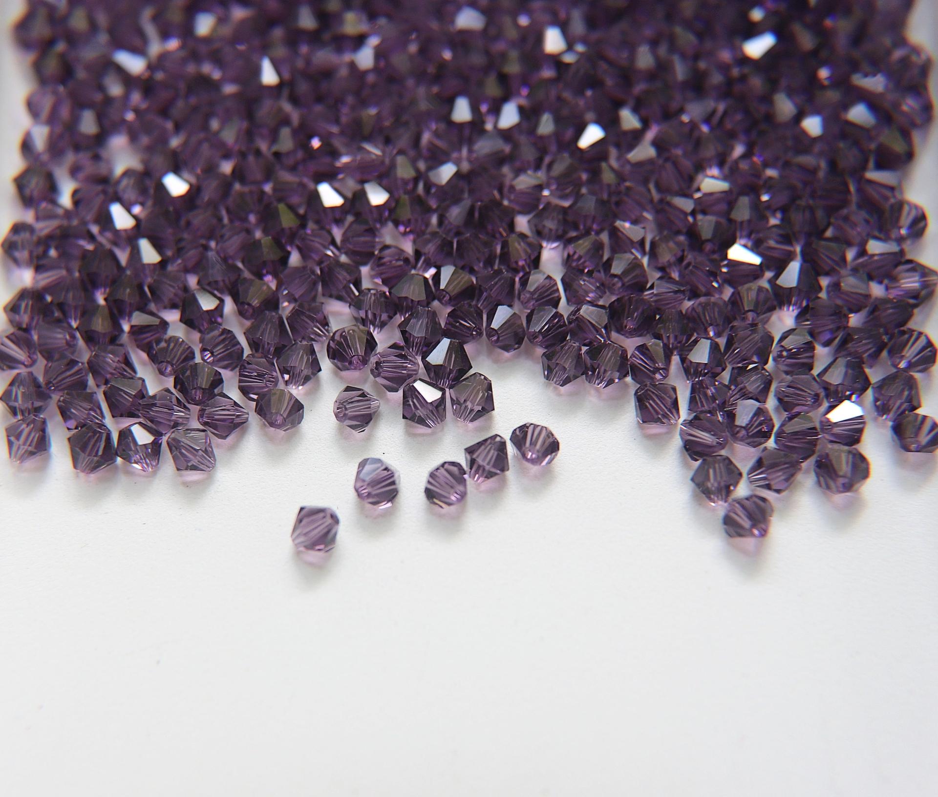 4mm Dark Tanzanite Preciosa Bicones 36/72/144/432/720 Pieces Jewelry making beads, embroidery materials, PREMIUM MATERIALS