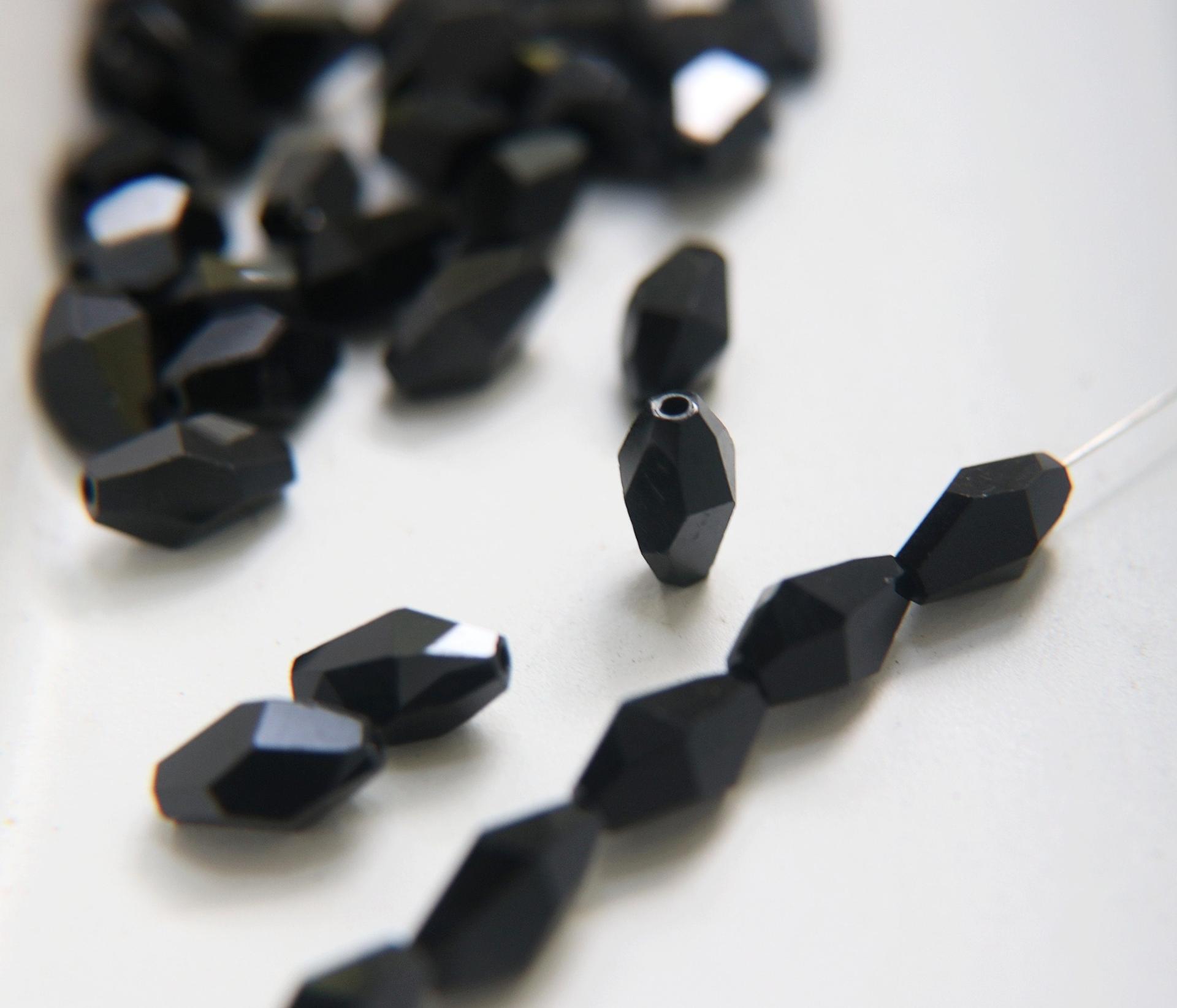 5203 – 12x8mm Swarovski Polygon Bead in Jet 6/36/144 Pieces jewelry making beads PREMIUM MATERIALS