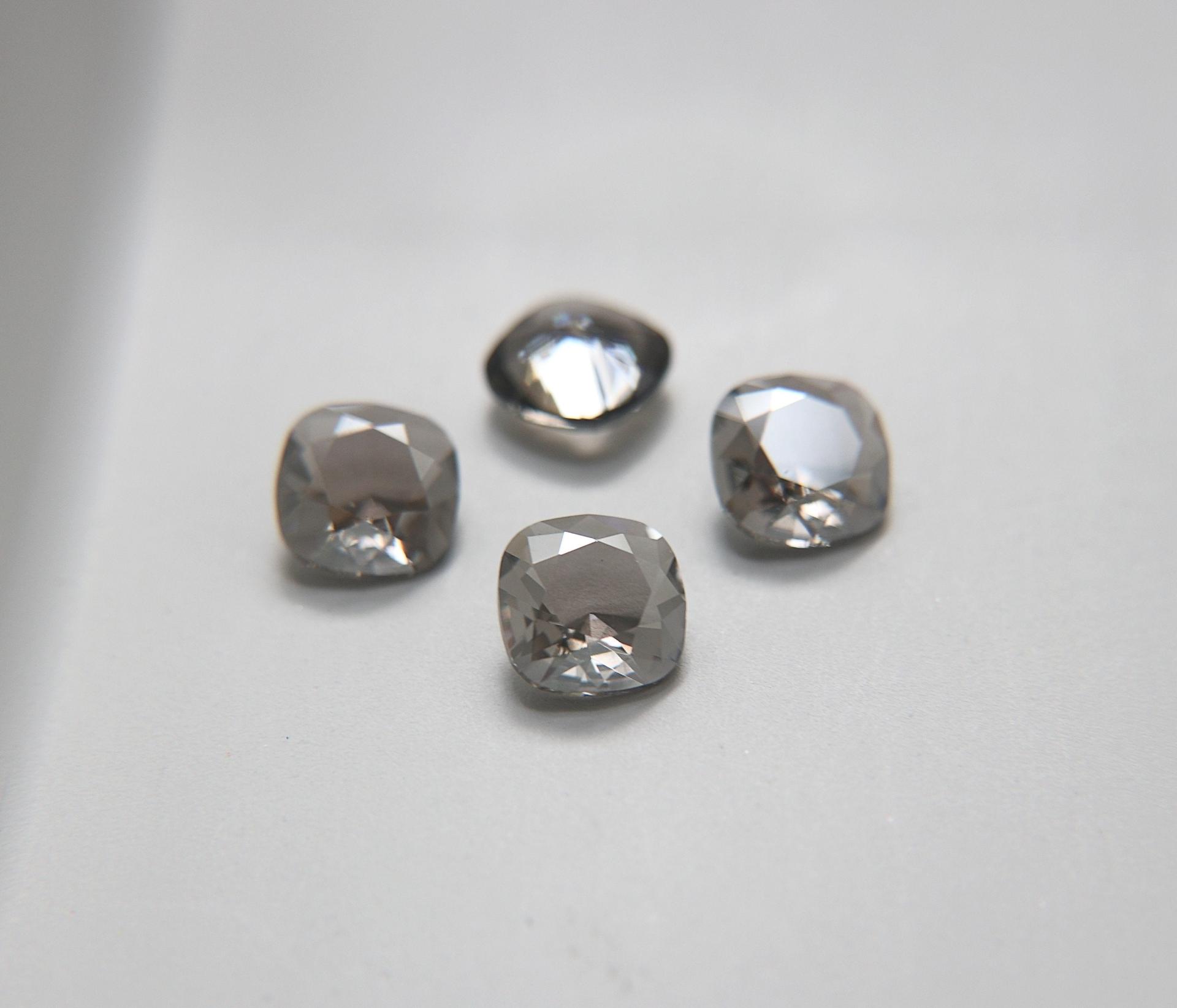 Vintage Swarovski 12 mm Rounded Square 4470 UNFOILED Premier Crystal Rhinestones for rings earrings gemstones