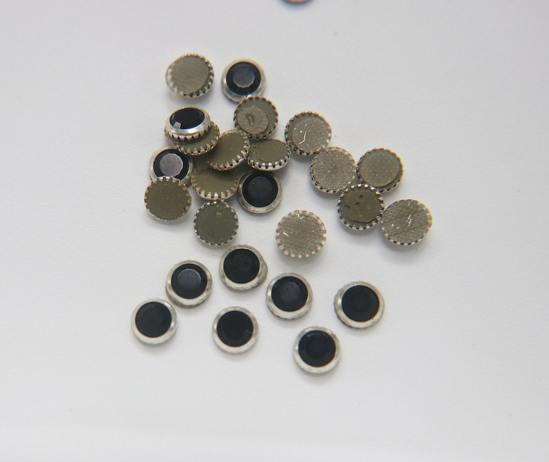 34SS Vintage Swarovski Hotfix Silver/Gold Ringed Rose 2039 Swarovski Roses (7.2 mm) Made in Austria 36/72/288/720  Pieces