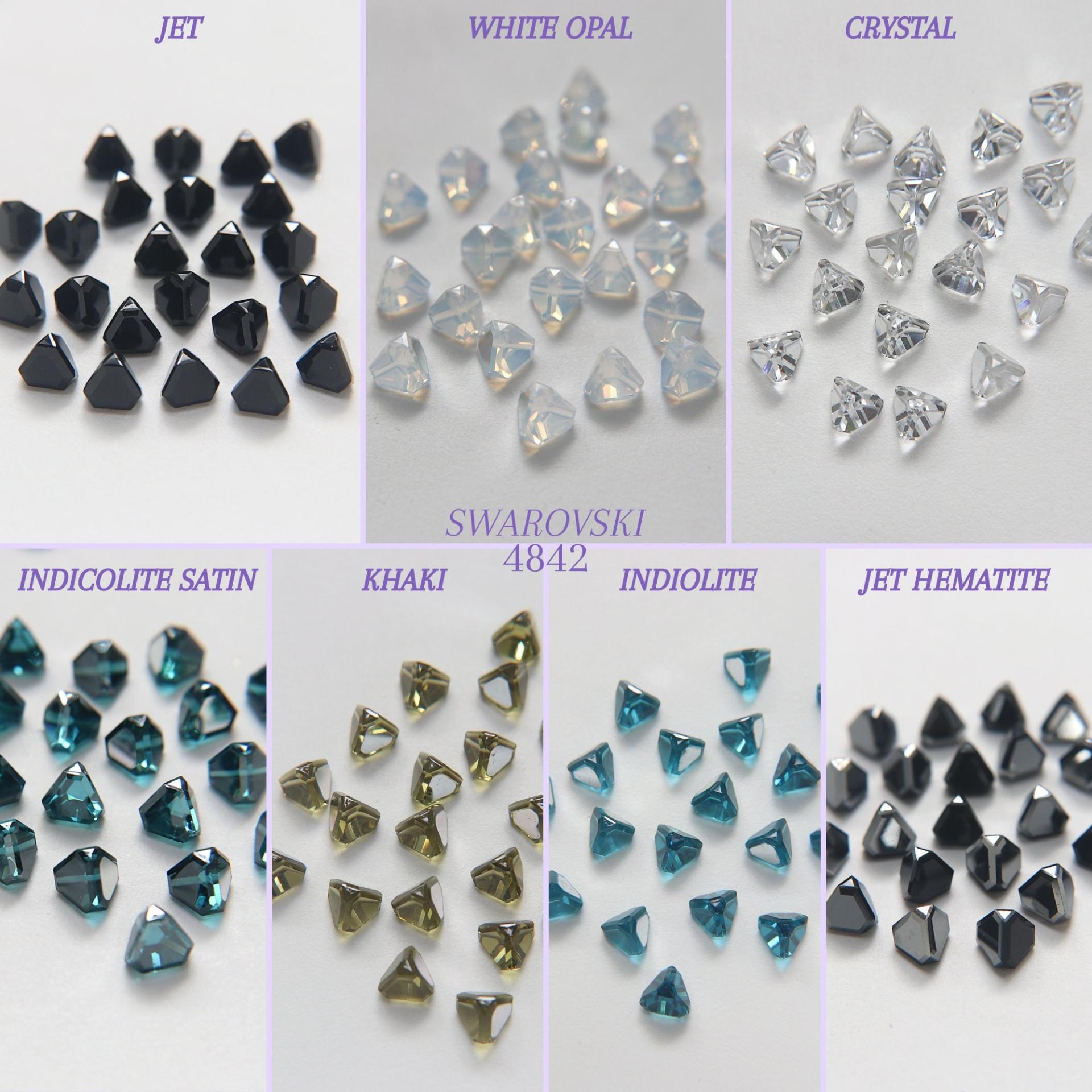 6mm Swarovski 4842 Pyramid Stone Vintage Austrian lead crystal rhinestones (7 colors) 6/12/36/72 Pieces