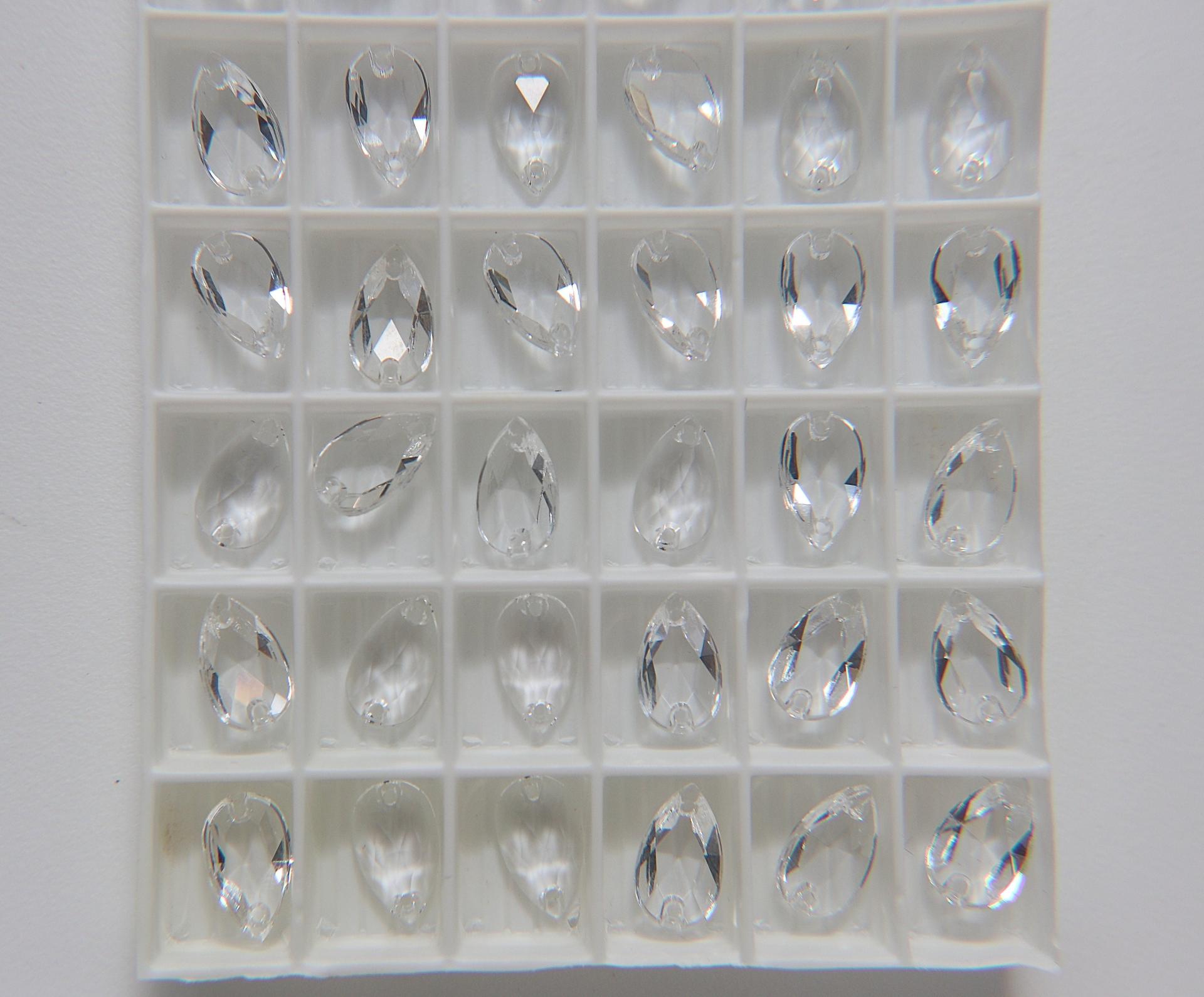 Swarovski 3230 Crystal Unfoiled Pear Sew-on 12x7mm Sew-On Bead 2/6/12/24/72 Pieces, embroidery, jewelry parts bridal decorations, embroidery