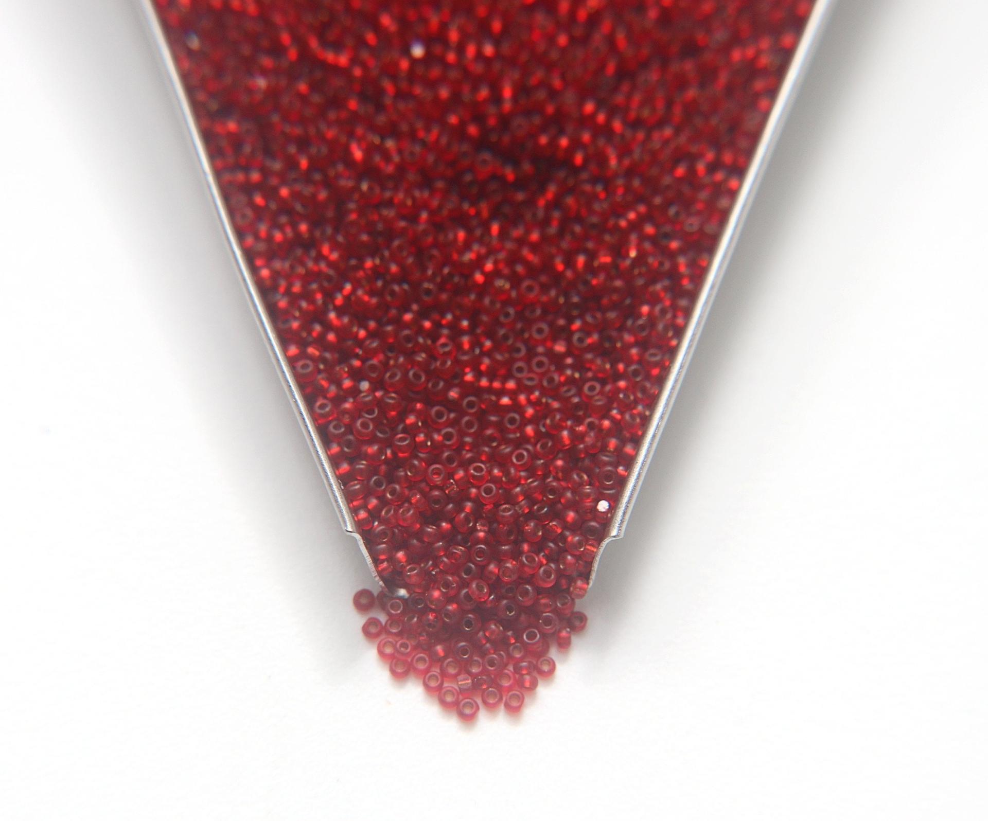 11/0 Charlotte Cut Beads Matt Light Siam Antique Gold Lined 10/20/50/250/500 Grams embroidery materials, jewelry making, native beads