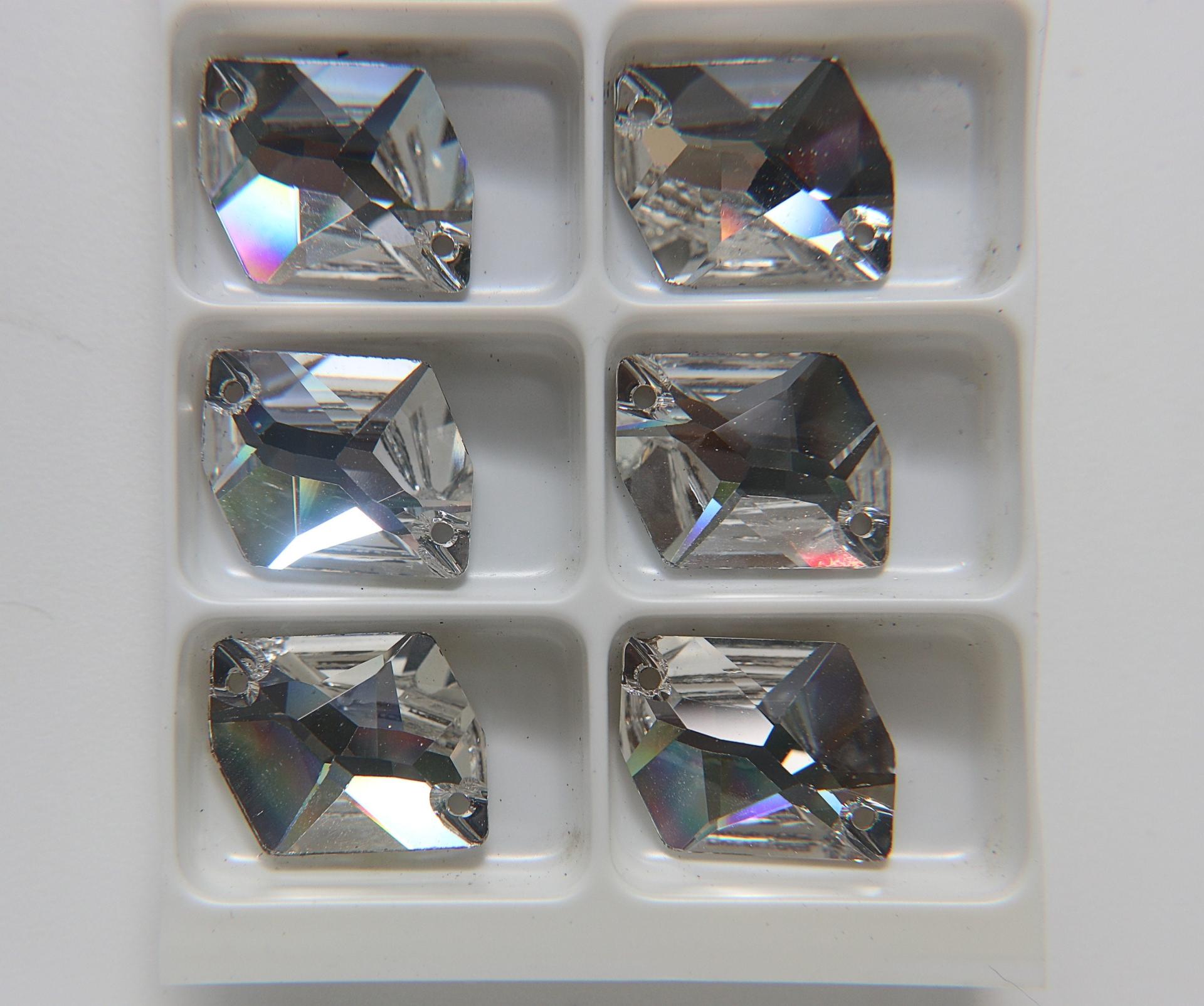 Swarovski 3265 Cosmic Crystal Sew-On Bead 26 x 21 mm, embroidery, jewelry parts 2/6/12/24 pieces bridal decorations, embroidery material