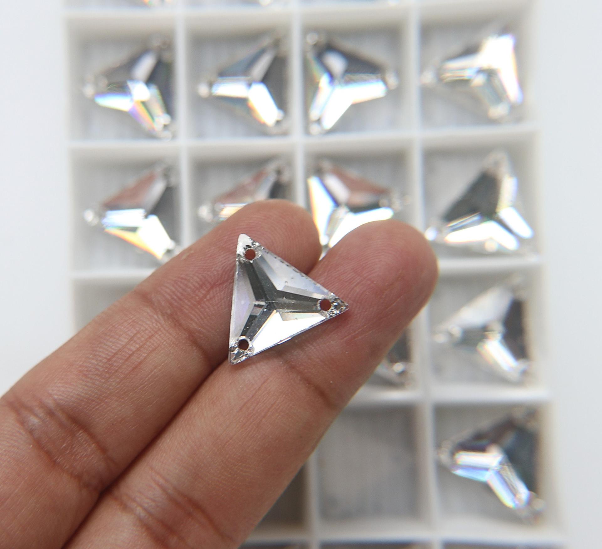 16 mm Swarovski (3270) Cosmic Triangle Crystal, embroidery, jewelry parts 2/6/24/72 pieces bridal decorations, embroidery materials
