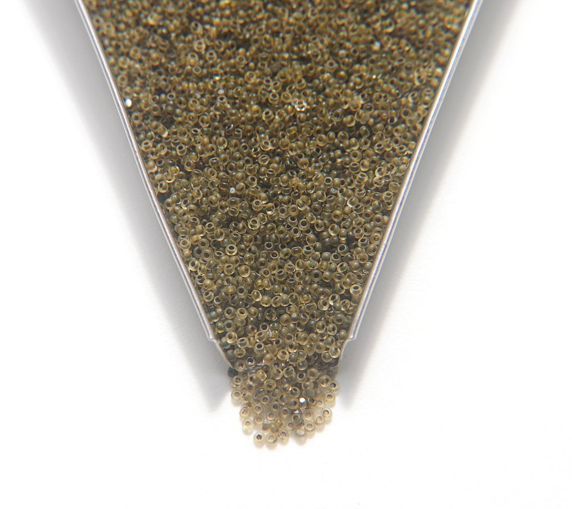 13/0 Charlotte Cut Beads Crystal Matt Khaki Lined 5/10/20/50/250/500 Grams embroidery materials, jewelry making, vintage beads
