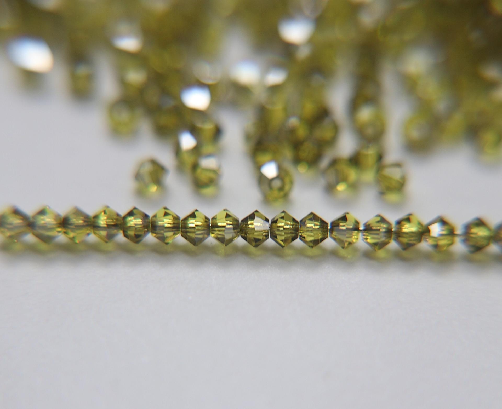 3mm Citrine Satin Swarovski Bicone beads 36/72/144/432/720 Pieces Jewelry findings, embroidery materials, jewelry making, craft supplies