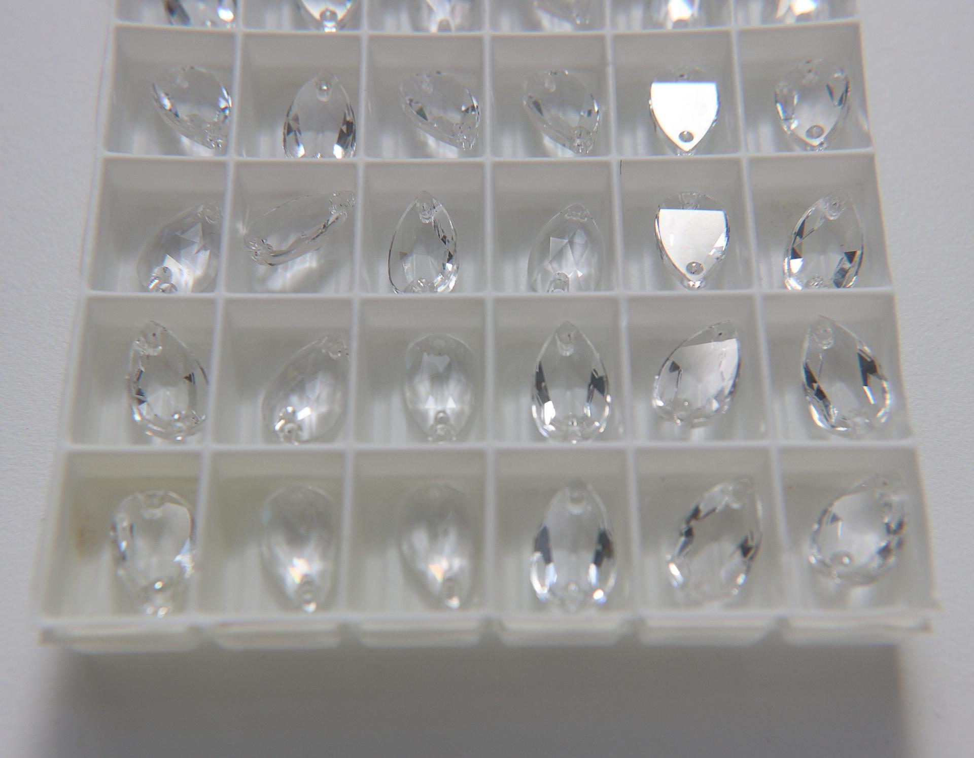 Swarovski 3230 Crystal Unfoiled Pear Sew-on 12x7mm Sew-On Bead 2/6/12/24/72 Pieces, embroidery, jewelry parts bridal decorations, embroidery