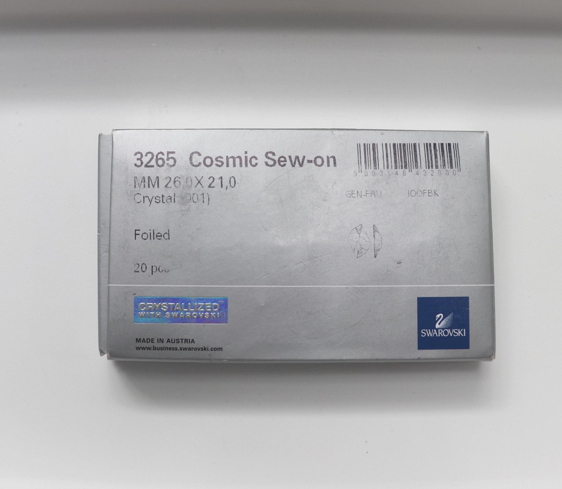 Swarovski 3265 Cosmic Crystal Sew-On Bead 26 x 21 mm, embroidery, jewelry parts 2/6/12/24 pieces bridal decorations, embroidery material