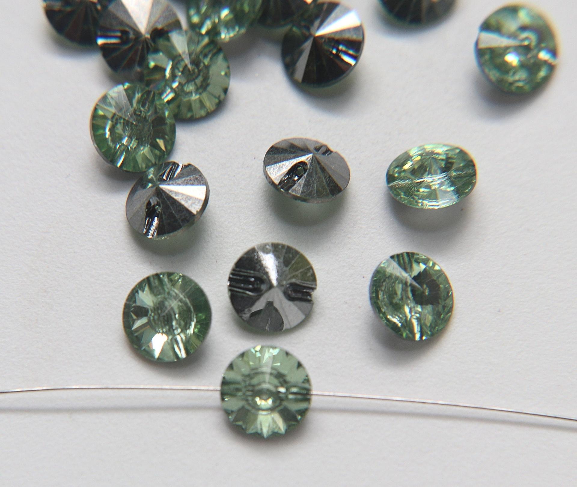 10mm Vintage Swarovski 3015 Sew On Rivoli Button Genuine Swarovski Crystal 2/6/12 pieces