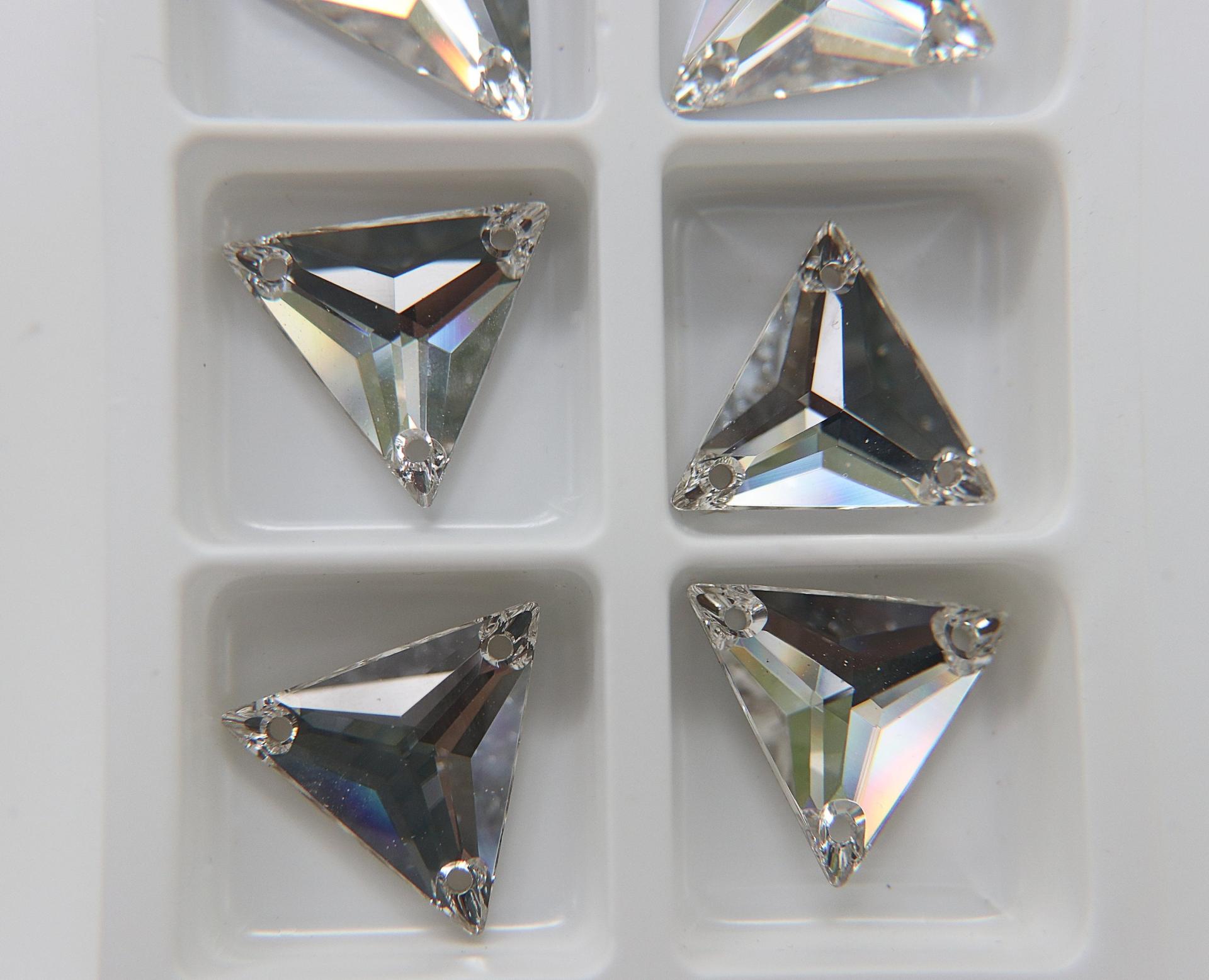 22 mm Swarovski (3270) Cosmic Triangle Crystal, embroidery, jewelry parts 1/2/6/24 pieces bridal decorations, embroidery materials