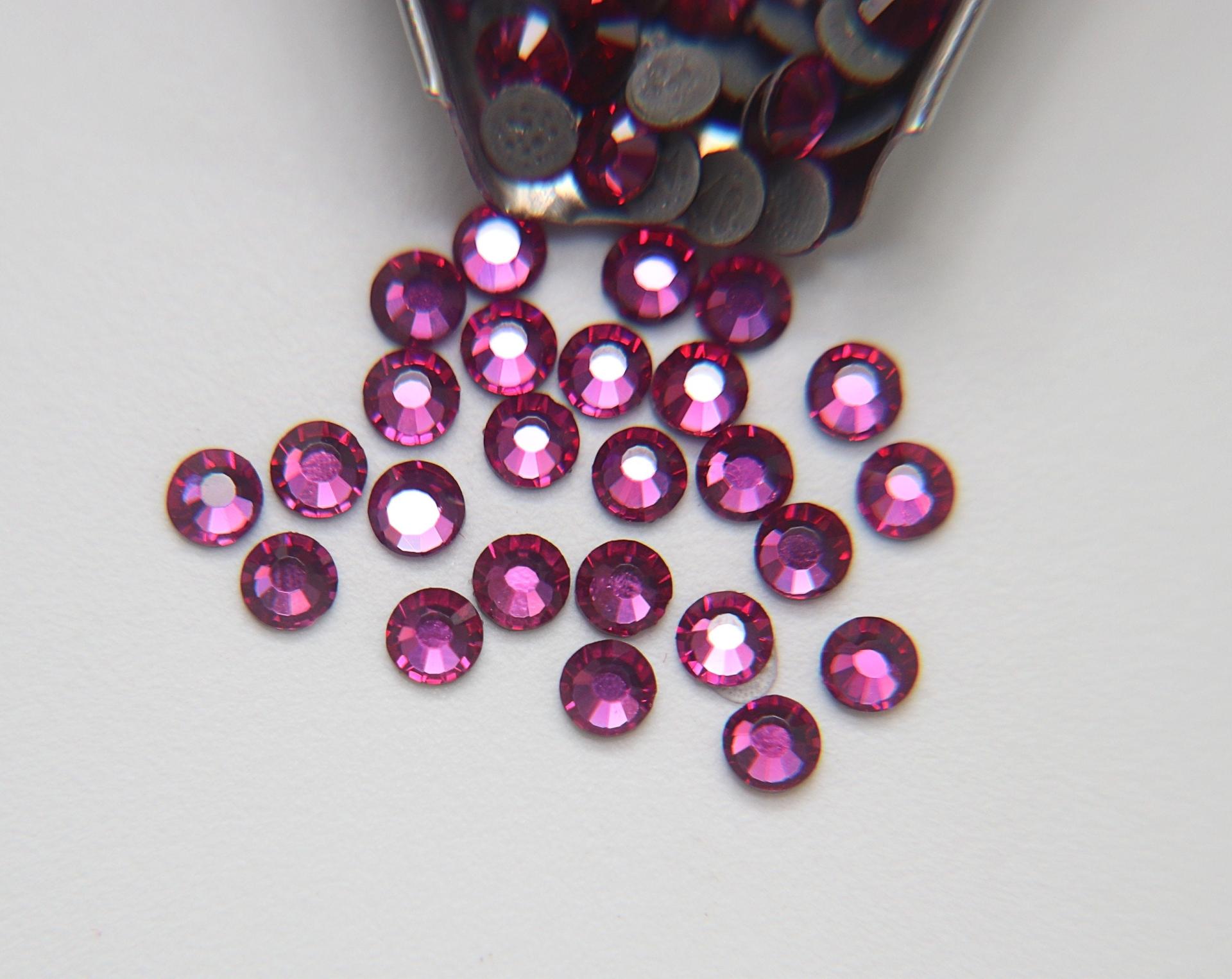 16SS Vintage Preciosa Hotfix Roses 4mm (14 Colors) Made in Czech Republic 72/288/720/1440 Pieces