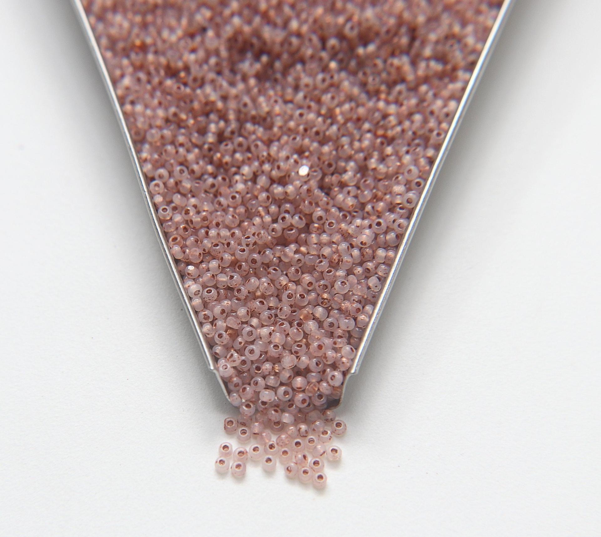 13/0 Charlotte Cut Beads White Opal Rose Gold Lined 5/10/20/50/250/500 Grams PREMIUM SEED BEADS, Native Supply