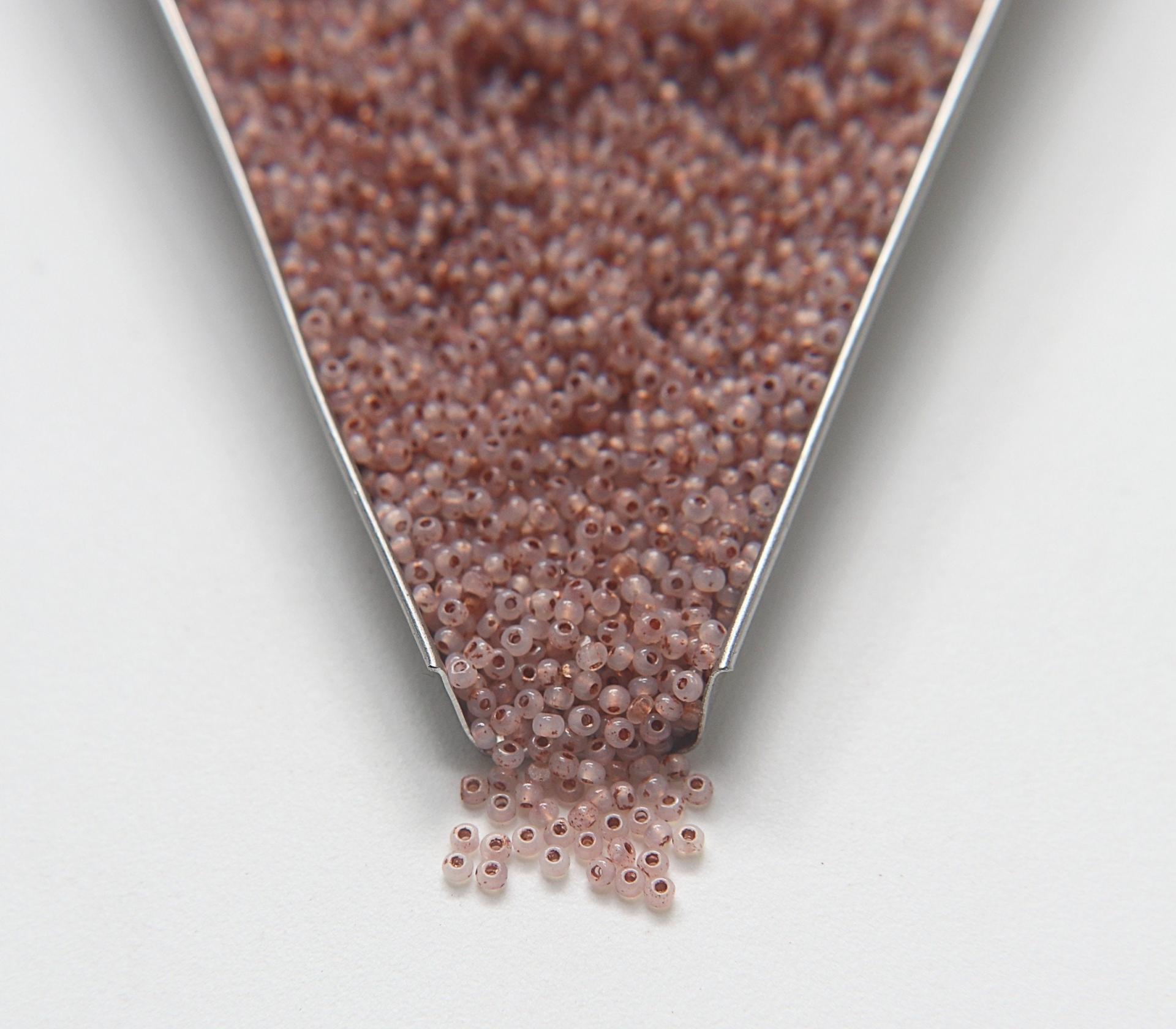 13/0 Charlotte Cut Beads White Opal Rose Gold Lined 5/10/20/50/250/500 Grams PREMIUM SEED BEADS, Native Supply