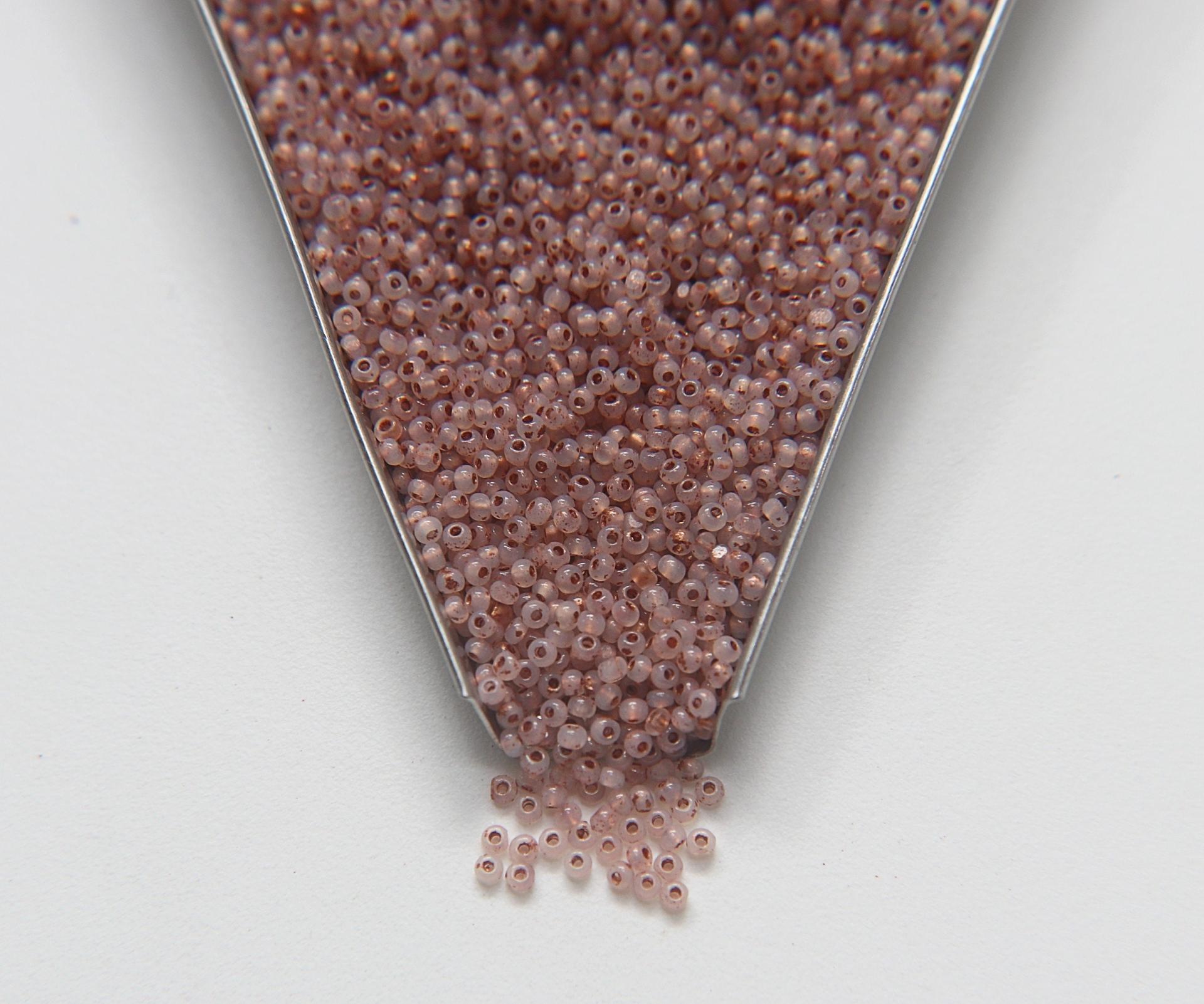 13/0 Charlotte Cut Beads White Opal Rose Gold Lined 5/10/20/50/250/500 Grams PREMIUM SEED BEADS, Native Supply