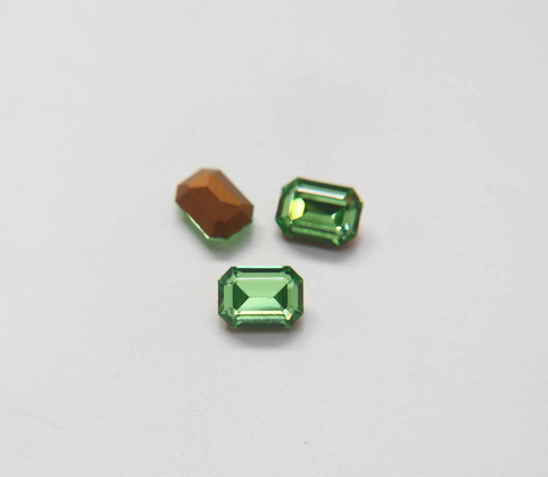 Vintage Swarovski 14x10 mm Octagon rare Fancy Stone gemstones jewlery making color zirconium