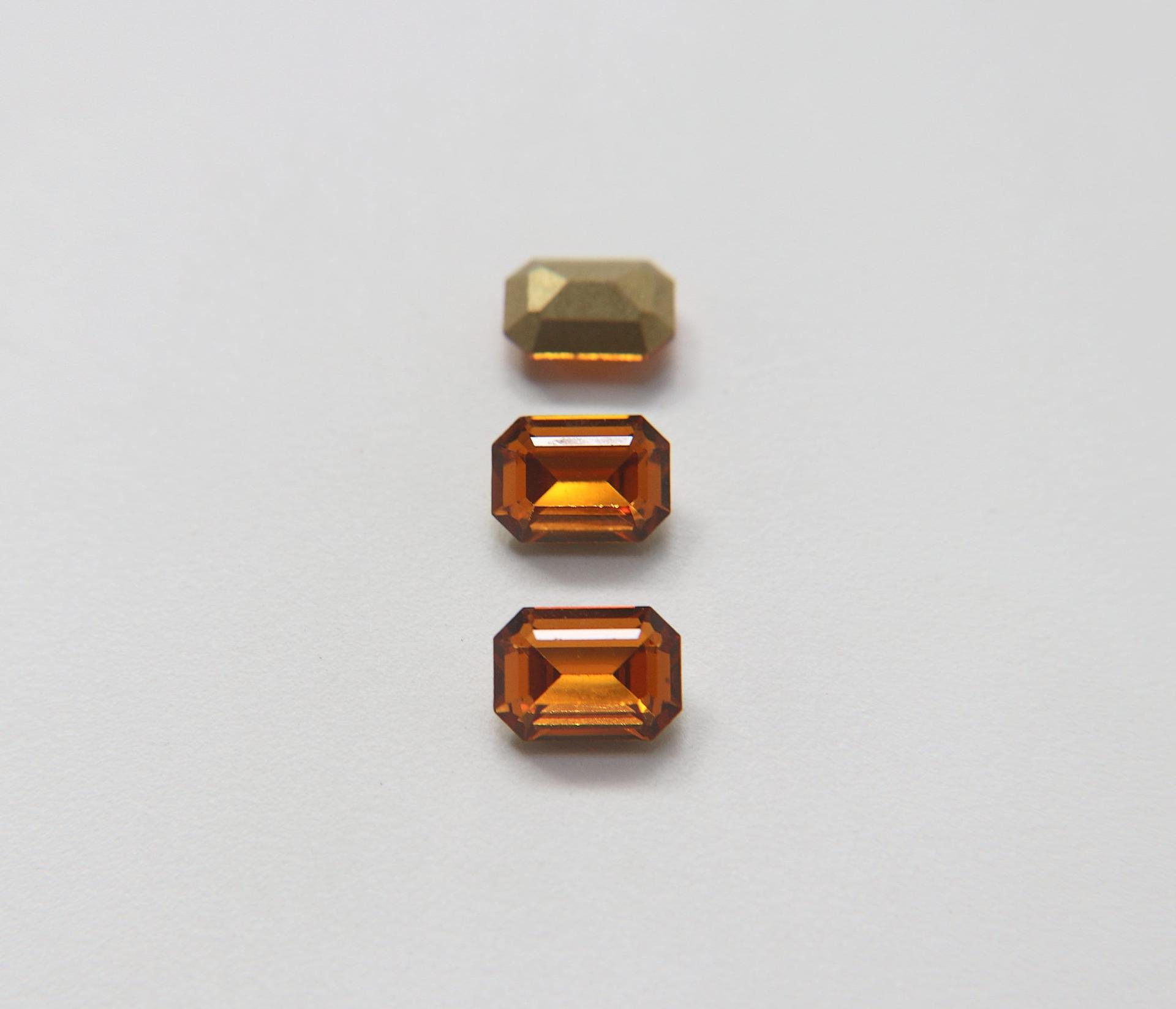Vintage Swarovski 14x10 mm Octagon rare Fancy Stone gemstones jewlery making color zirconium