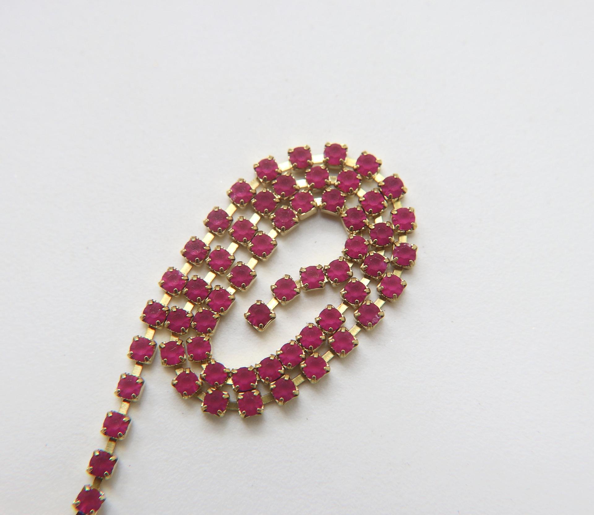 12SS MATT Rhinestone Chain Swarovski vintage 3mm vintage findings strass chains PREMIUM supplies wedding decorations laces