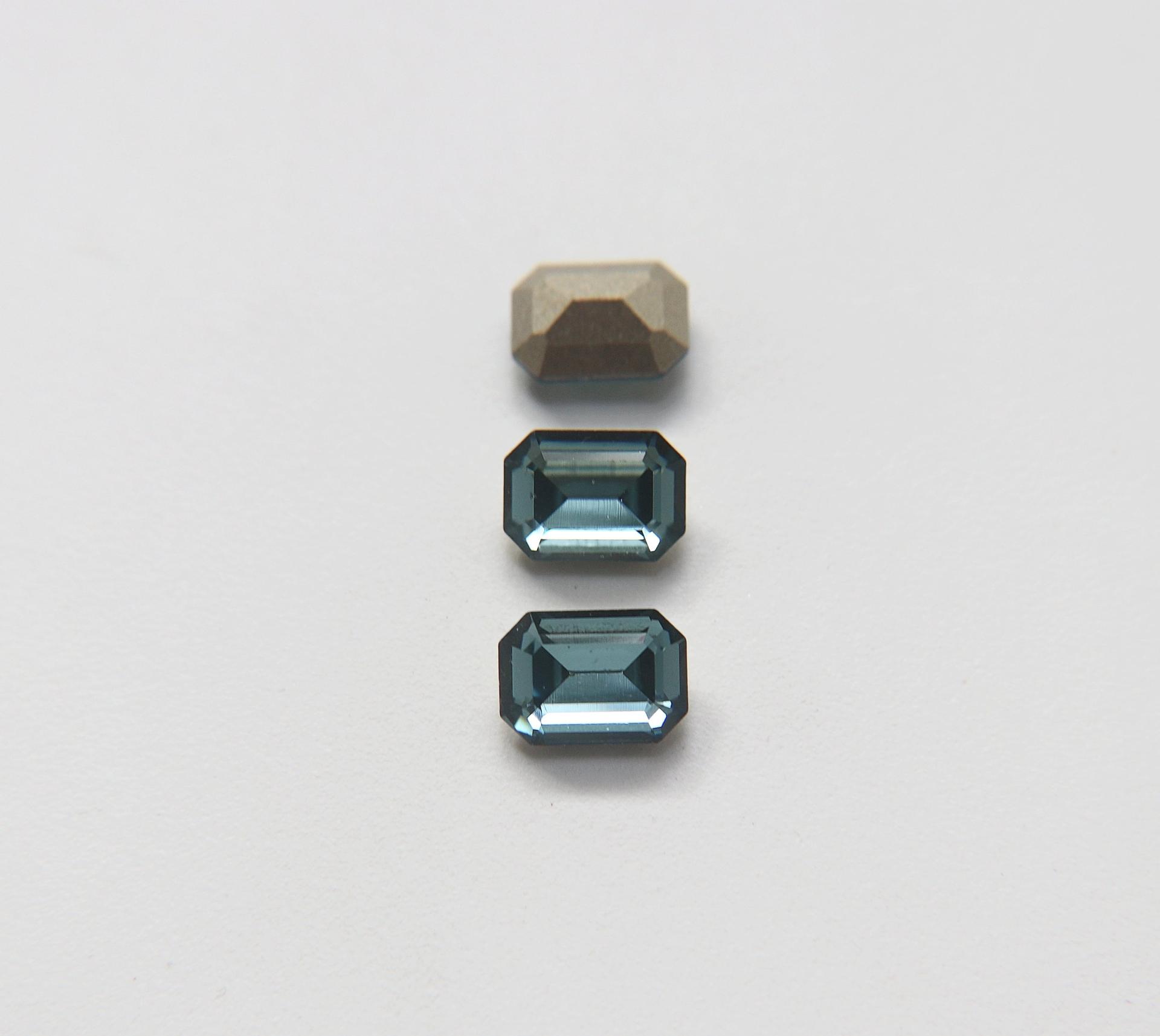 Vintage Swarovski 14x10 mm Octagon rare Fancy Stone gemstones jewlery making color zirconium