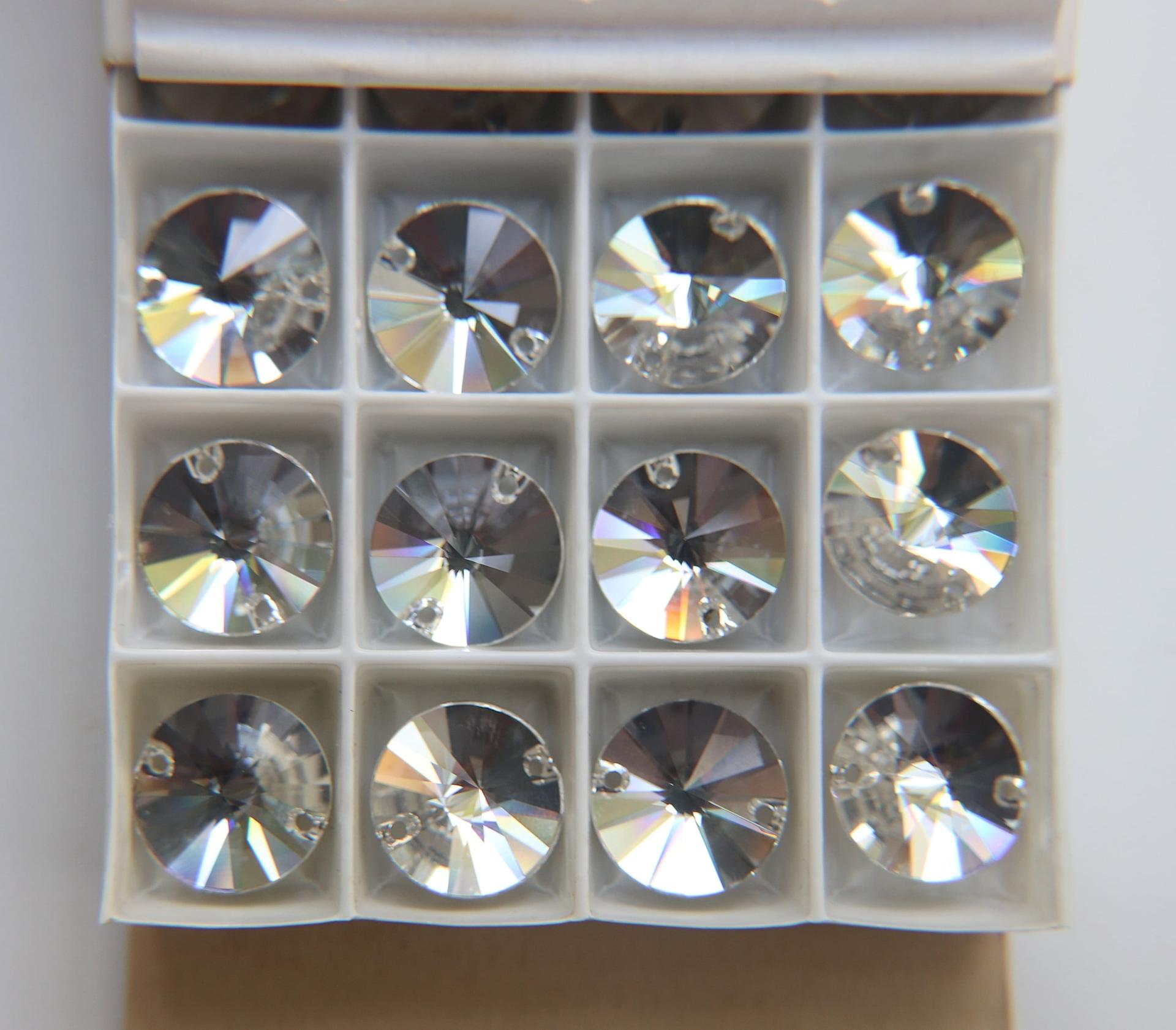 Swarovski 3200 16mm Rivoli Sew On Crystal embroidery jewelry parts bridal decorations embroidery couture materials