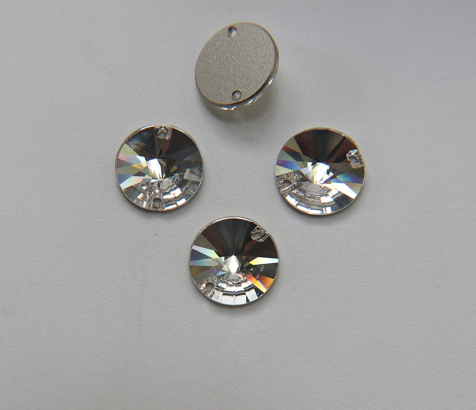 Swarovski 3200 16mm Rivoli Sew On Crystal embroidery jewelry parts bridal decorations embroidery couture materials