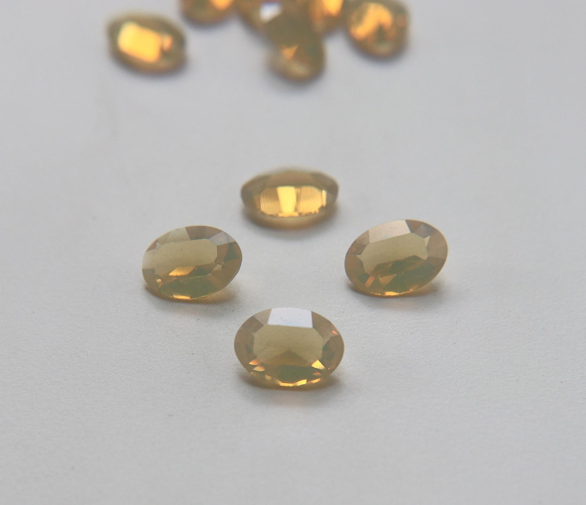 Vintage Swarovski 14x10 mm Crystal Sand Opal UNFOILED Oval Shape 4128/4100 Premier Crystal Rhinestones gemstones
