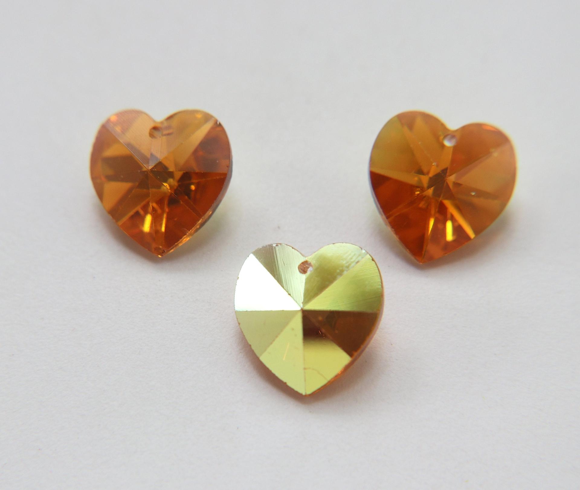18 MM Swarovski Crystal Heart Pendant Beads 6202 Crystal drops in vintage findings jewelry making dangles decoration