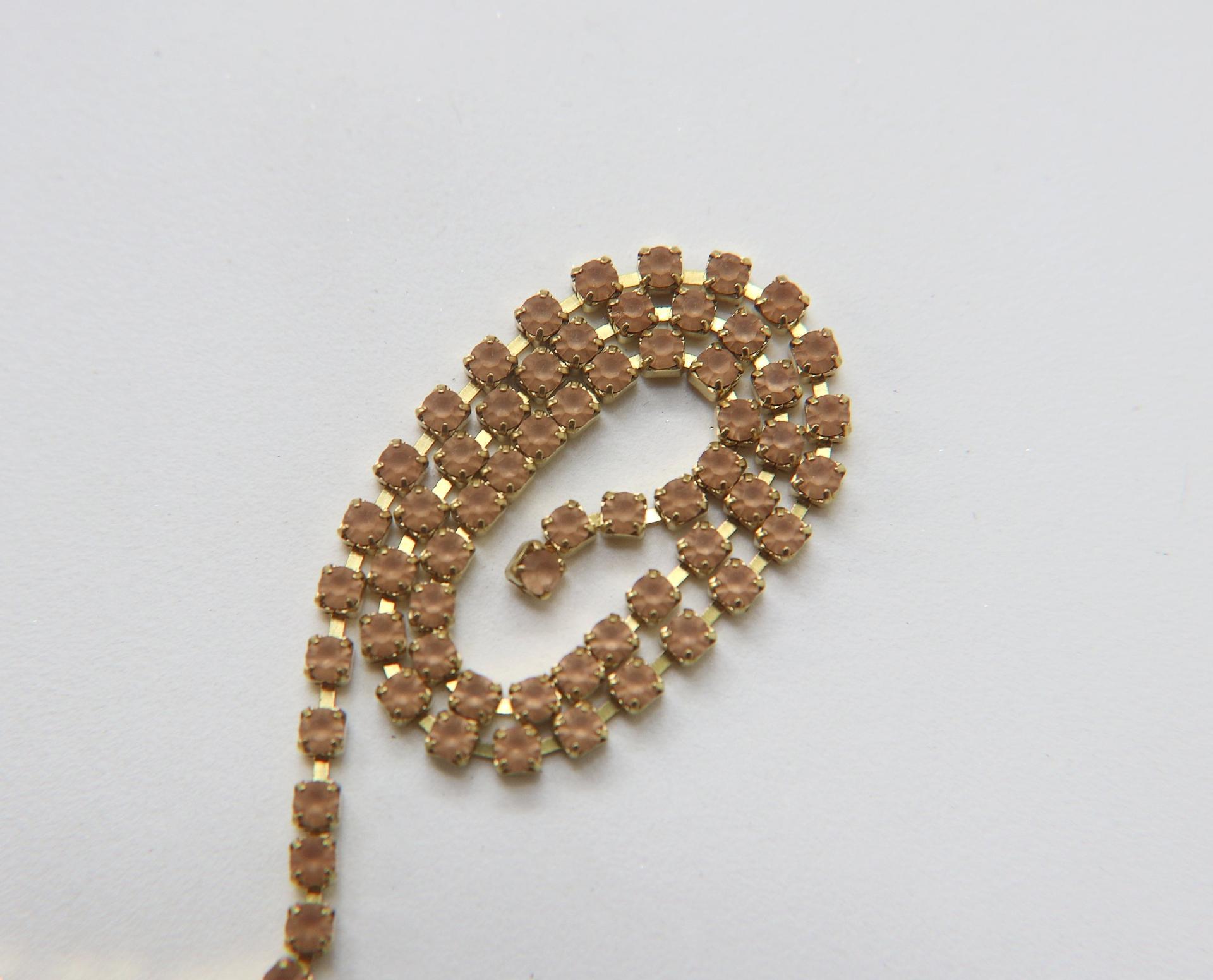 12SS MATT Rhinestone Chain Swarovski vintage 3mm vintage findings strass chains PREMIUM supplies wedding decorations laces