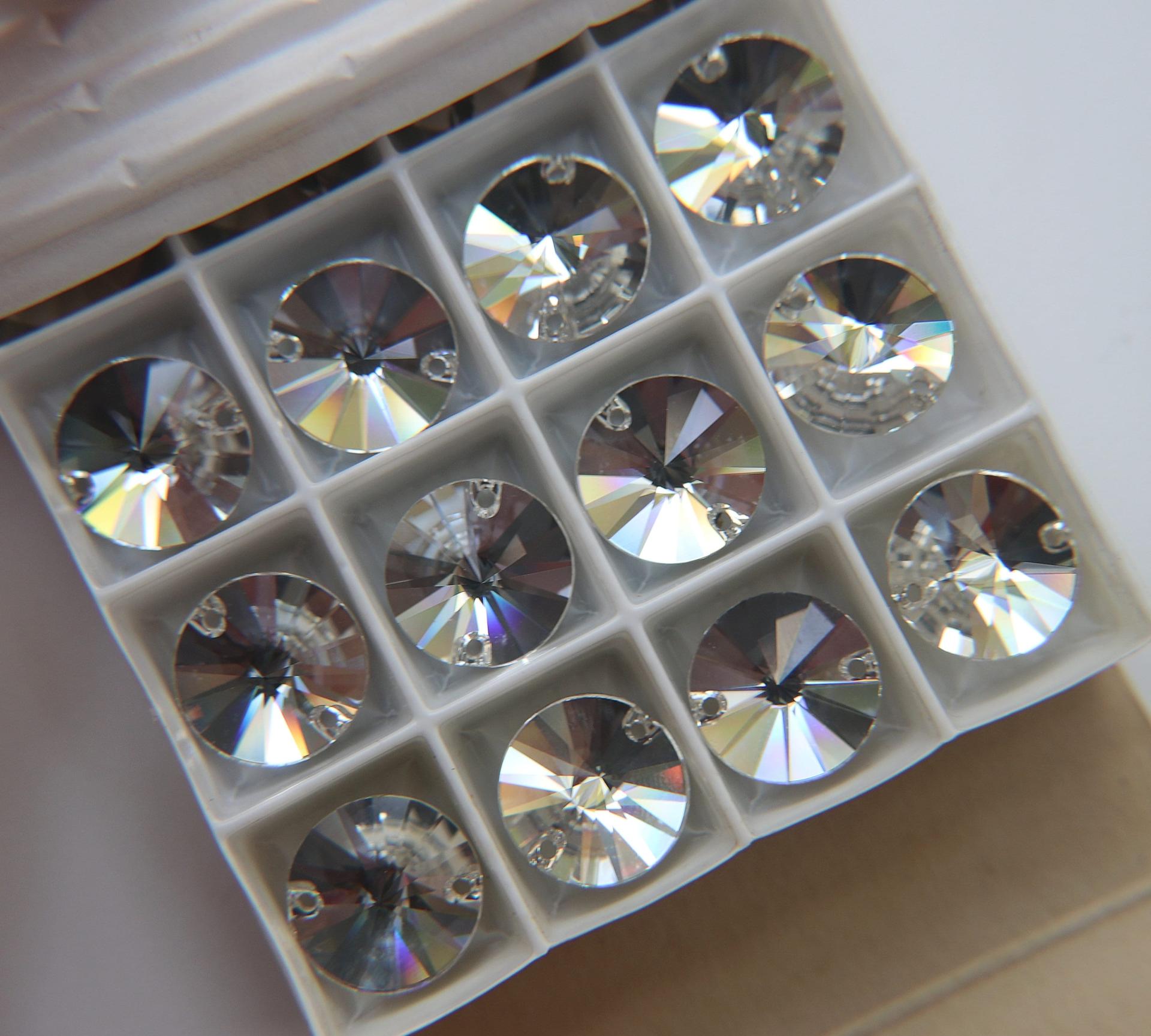 Swarovski 3200 16mm Rivoli Sew On Crystal embroidery jewelry parts bridal decorations embroidery couture materials