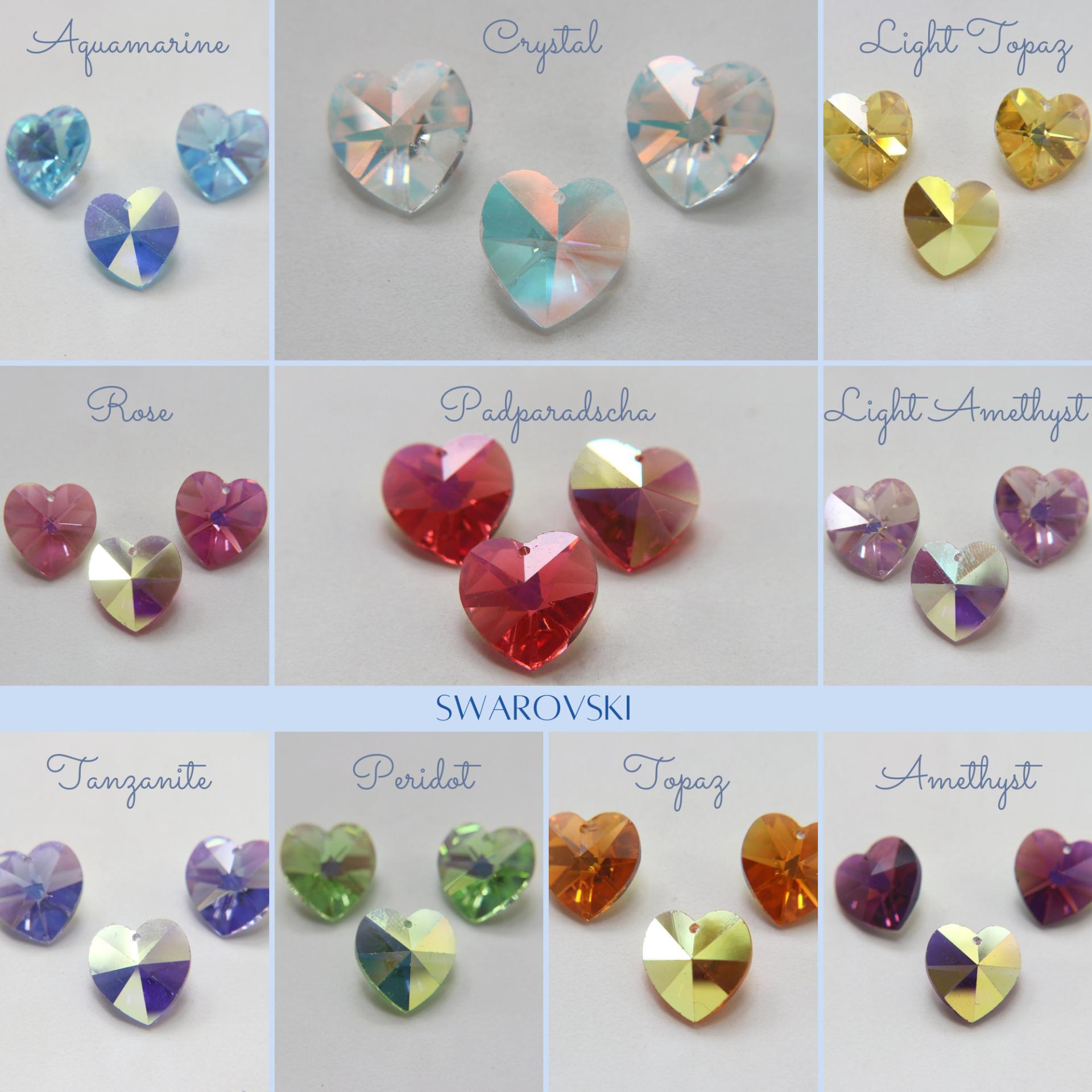 18 MM Swarovski Crystal Heart Pendant Beads 6202 Crystal drops in vintage findings jewelry making dangles decoration