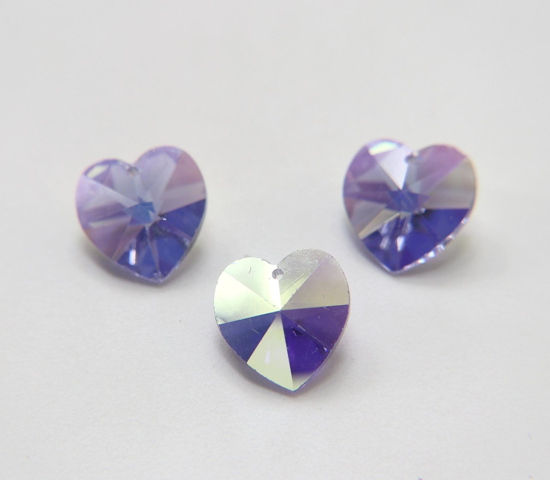 18 MM Swarovski Crystal Heart Pendant Beads 6202 Crystal drops in vintage findings jewelry making dangles decoration