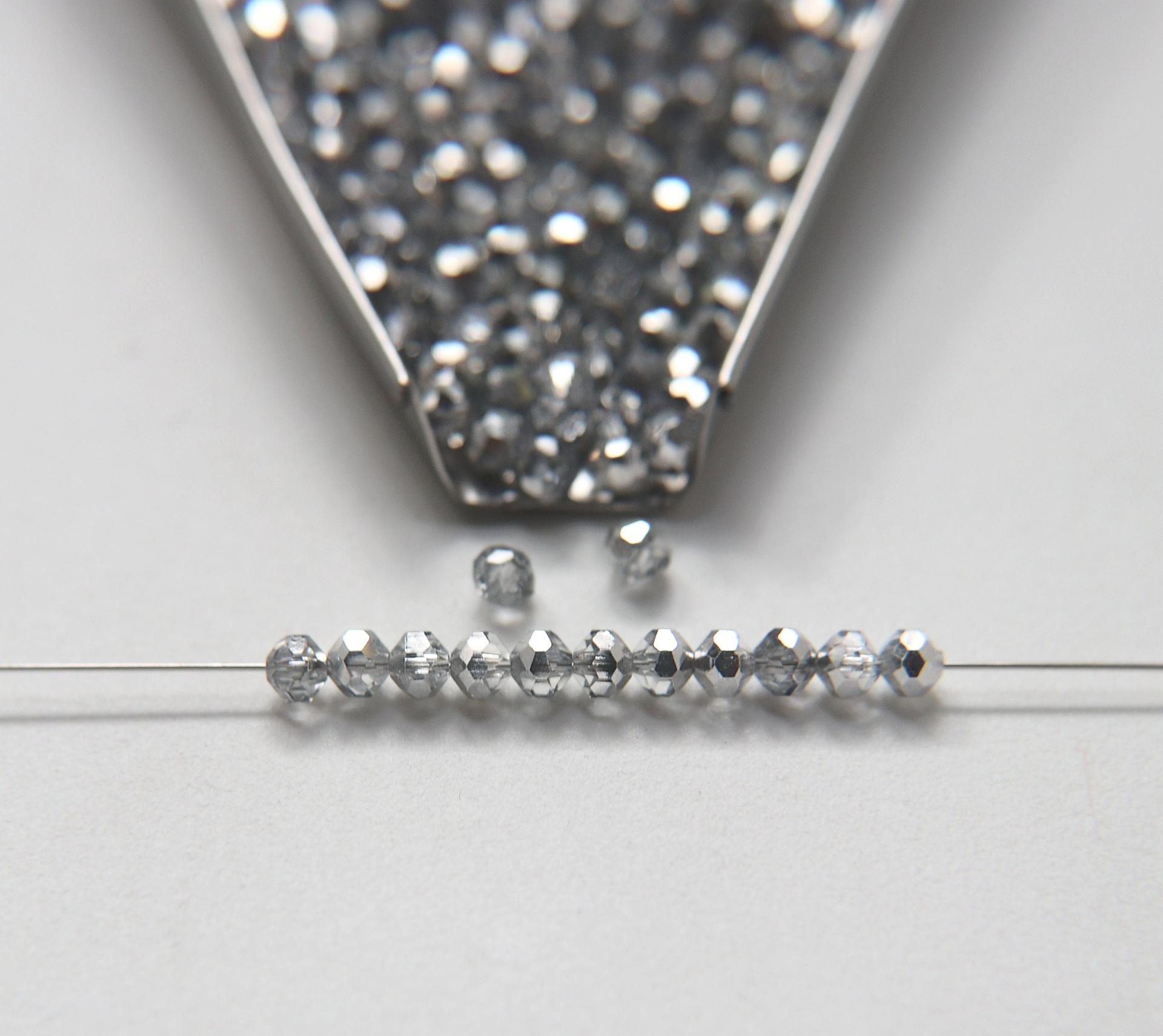 4mm Vintage Swarovski crystal beads Crystal Comet Argent Light faceted article 5309 PREMIUM rare vintage supplies jewelry making