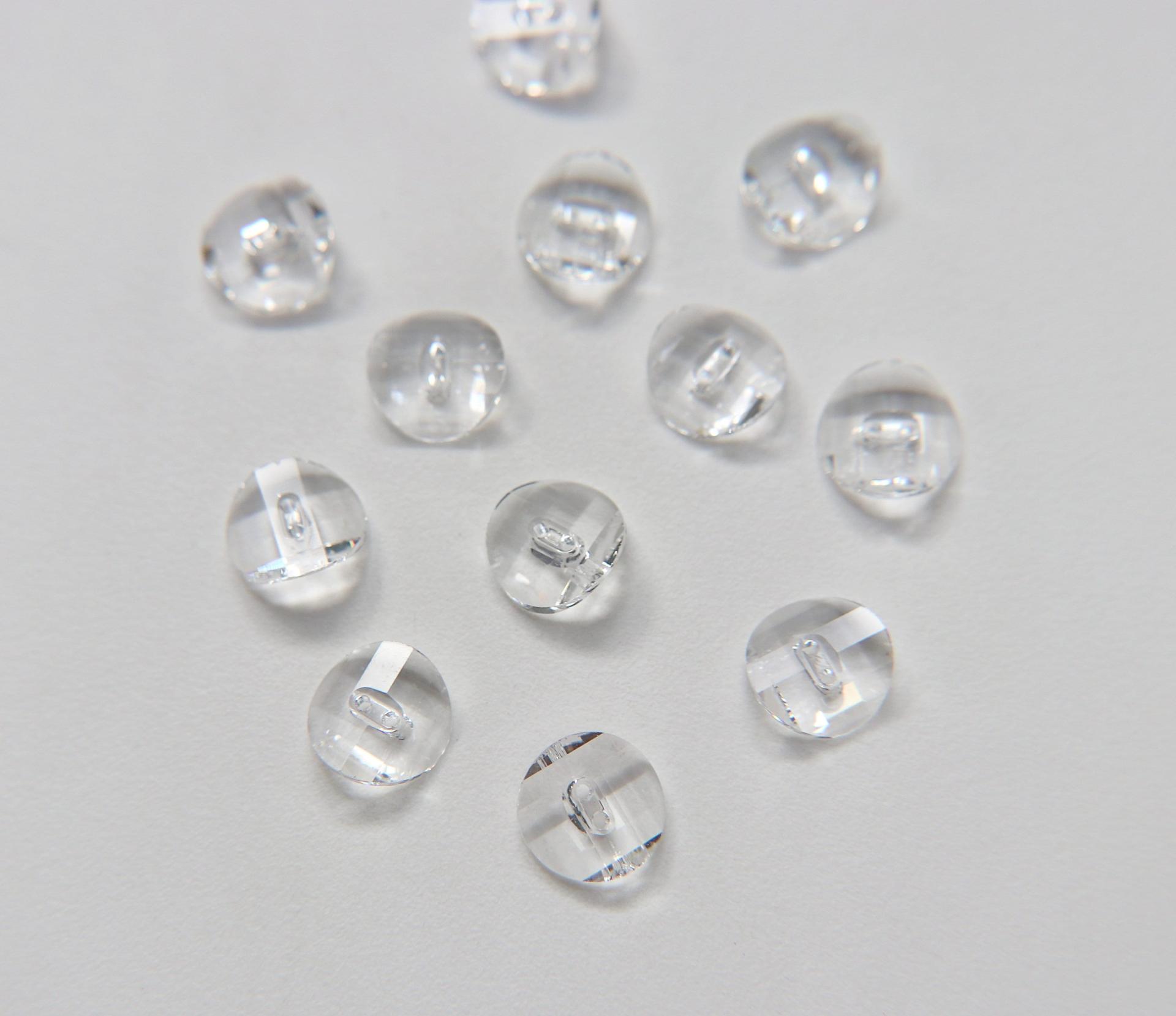 Swarovski 3016 Crystal Unfoiled 12 mm Round Button Potato chip slightly twisted Cystal sewing