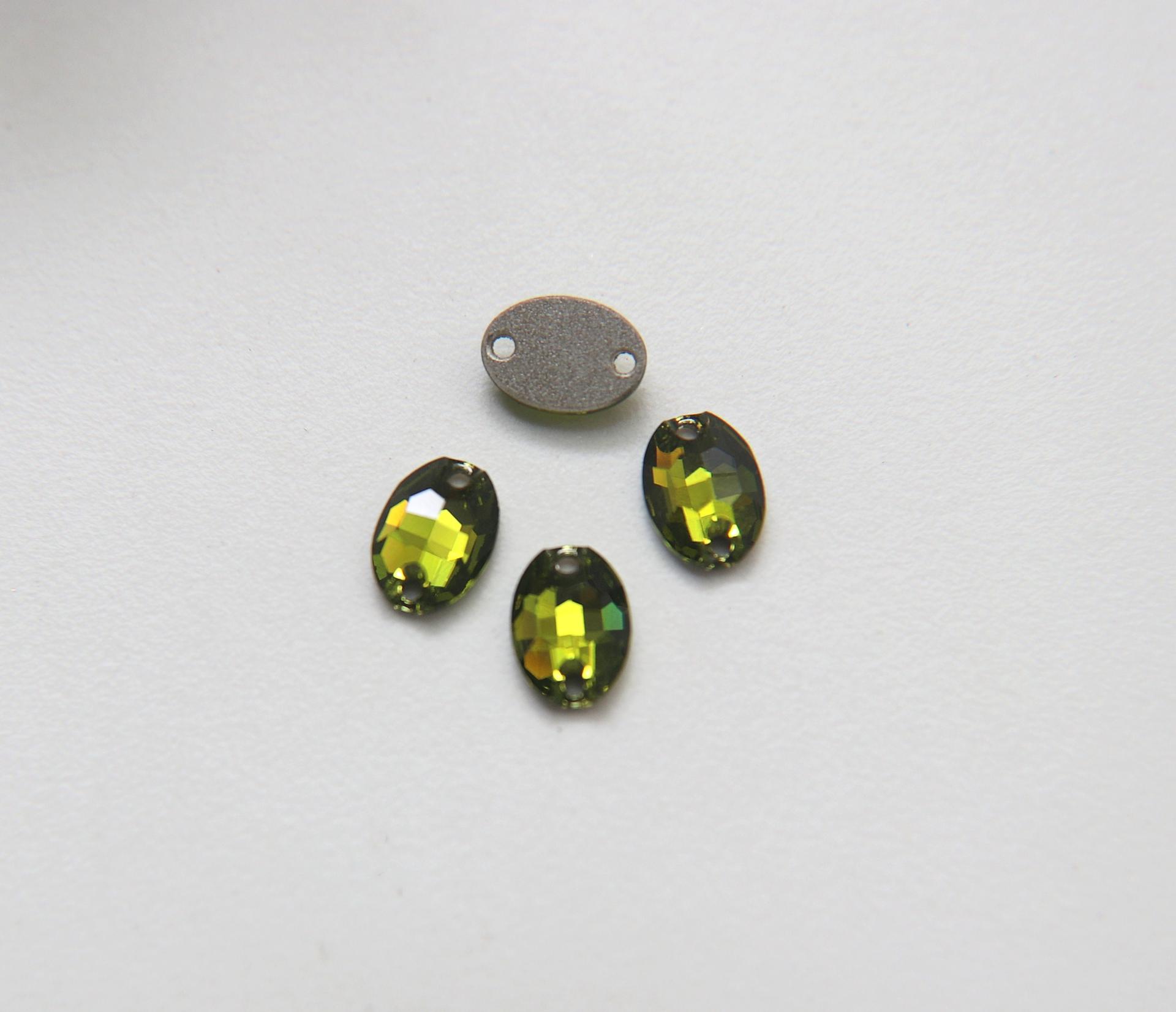 Swarovski 3210 Oval Sew-On 10x7 mm Olivine Sew-On Bead embroidery jewelry parts bridal decorations