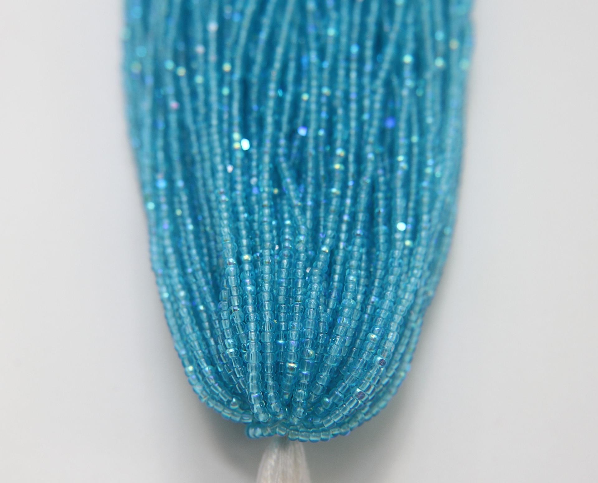 11/0 Hanks Charlotte Cut Beads Patina Transparent Aqua Aurore Boreale PREMIUM SEED BEADS Native Supplies jewelry making craft supply