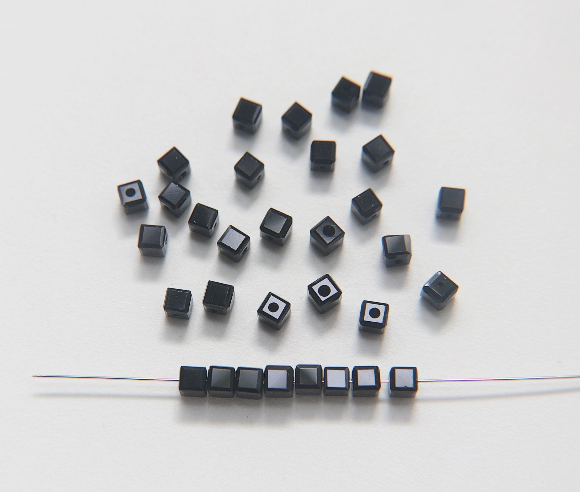 Swarovski 5601 Cube Bead 4mm wedding decorations jewelry supplies vintage craft supply