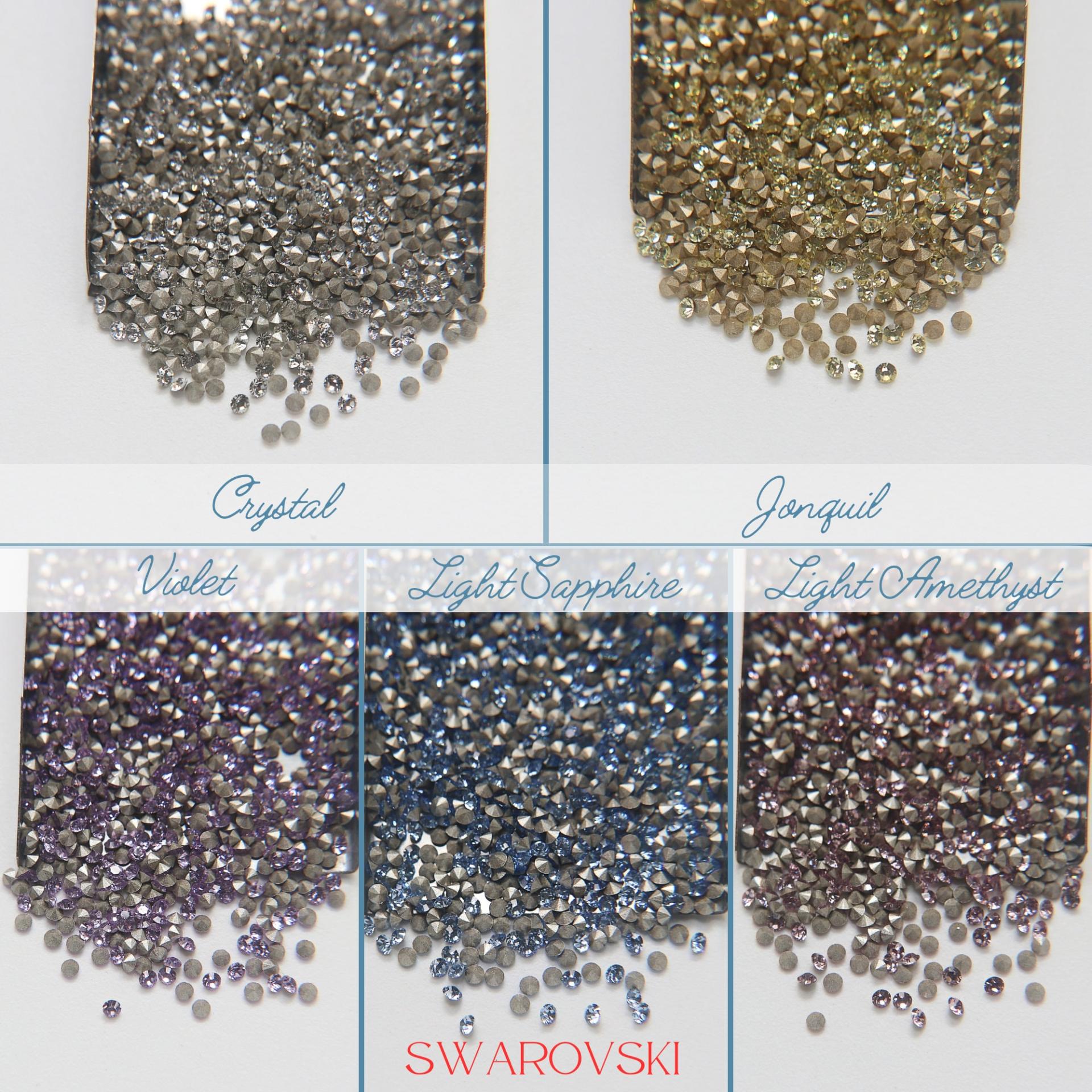 Swarovski Crystal 1028 18pp/8ss Crystal Xilion Chatons Vintage Swarovski foile zirconium hobby craft jewelry making clay craft