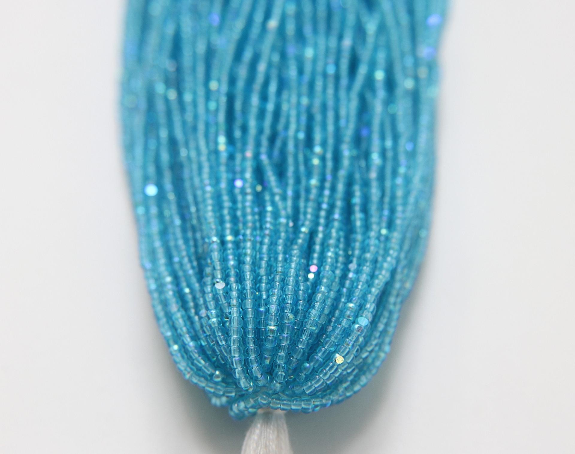 11/0 Hanks Charlotte Cut Beads Patina Transparent Aqua Aurore Boreale PREMIUM SEED BEADS Native Supplies jewelry making craft supply