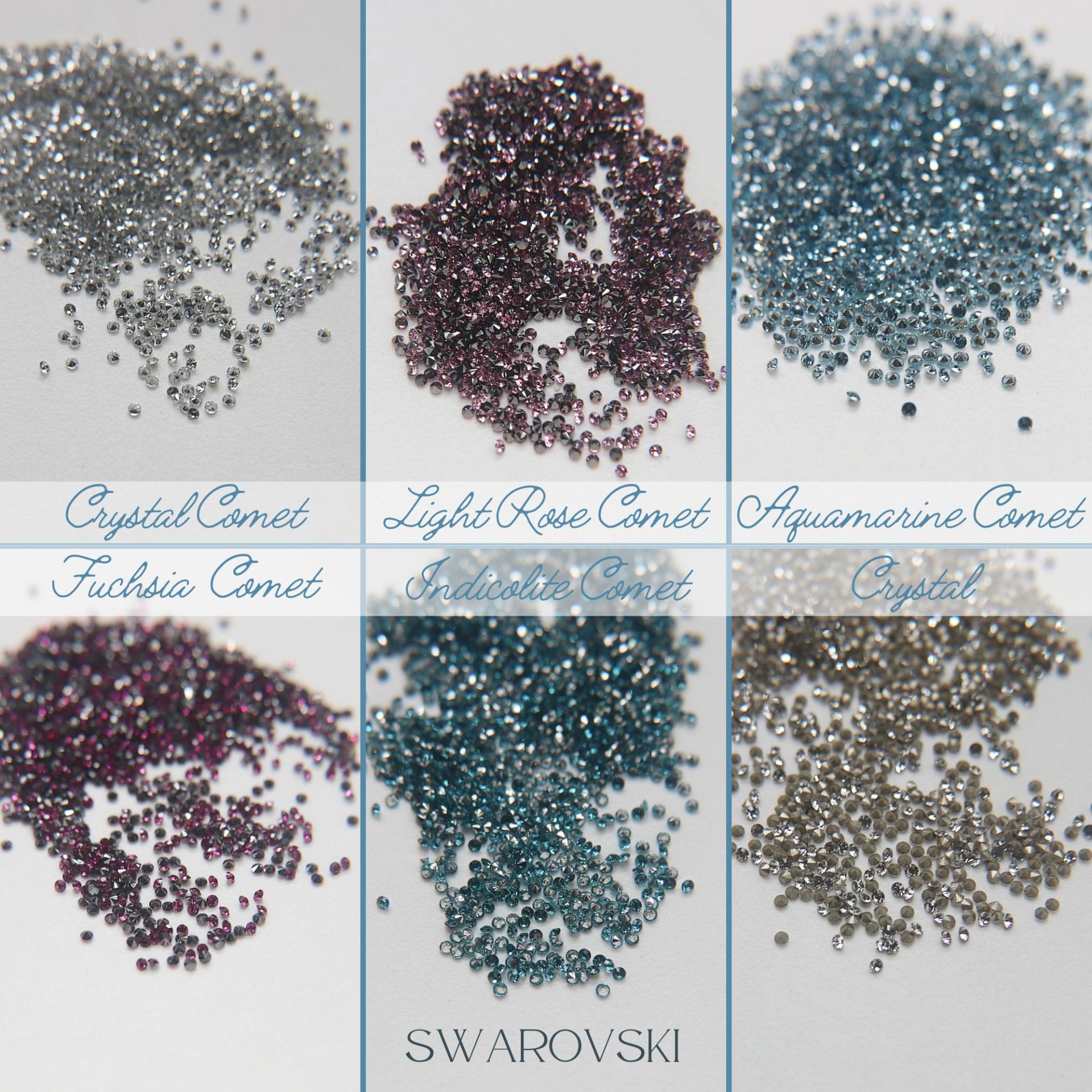 Swarovski Crystal 4SS/PP9 1.5mm Xilion 6 COLORS 1028 Chatons Vintage Swarovski Crystal dust Clay nail art